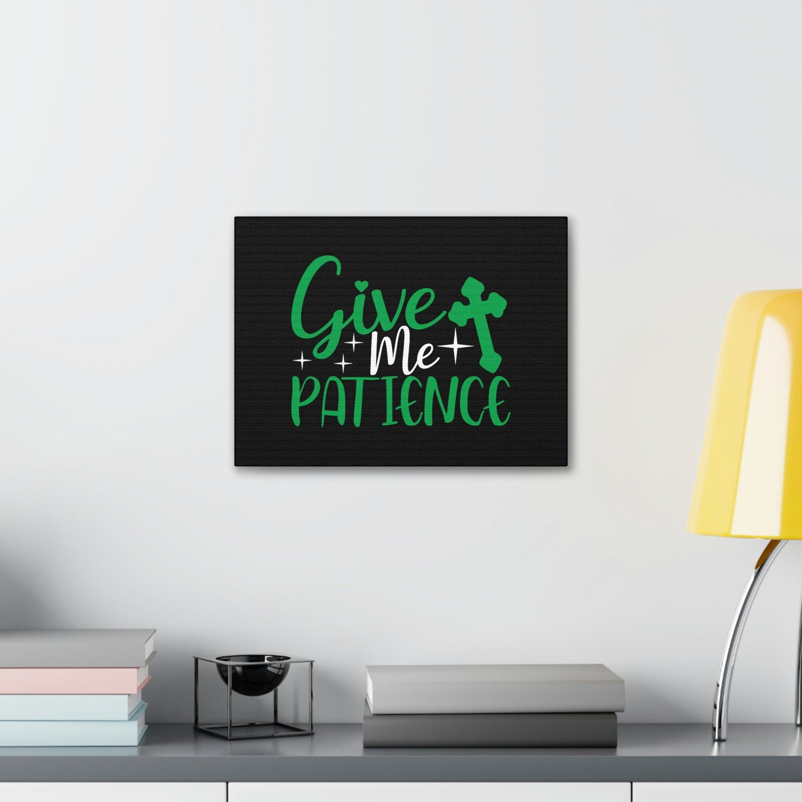 Scripture Walls Give Me Patience Romans 12:12 Christian Wall Art Bible Verse Print Ready to Hang Unframed-Express Your Love Gifts