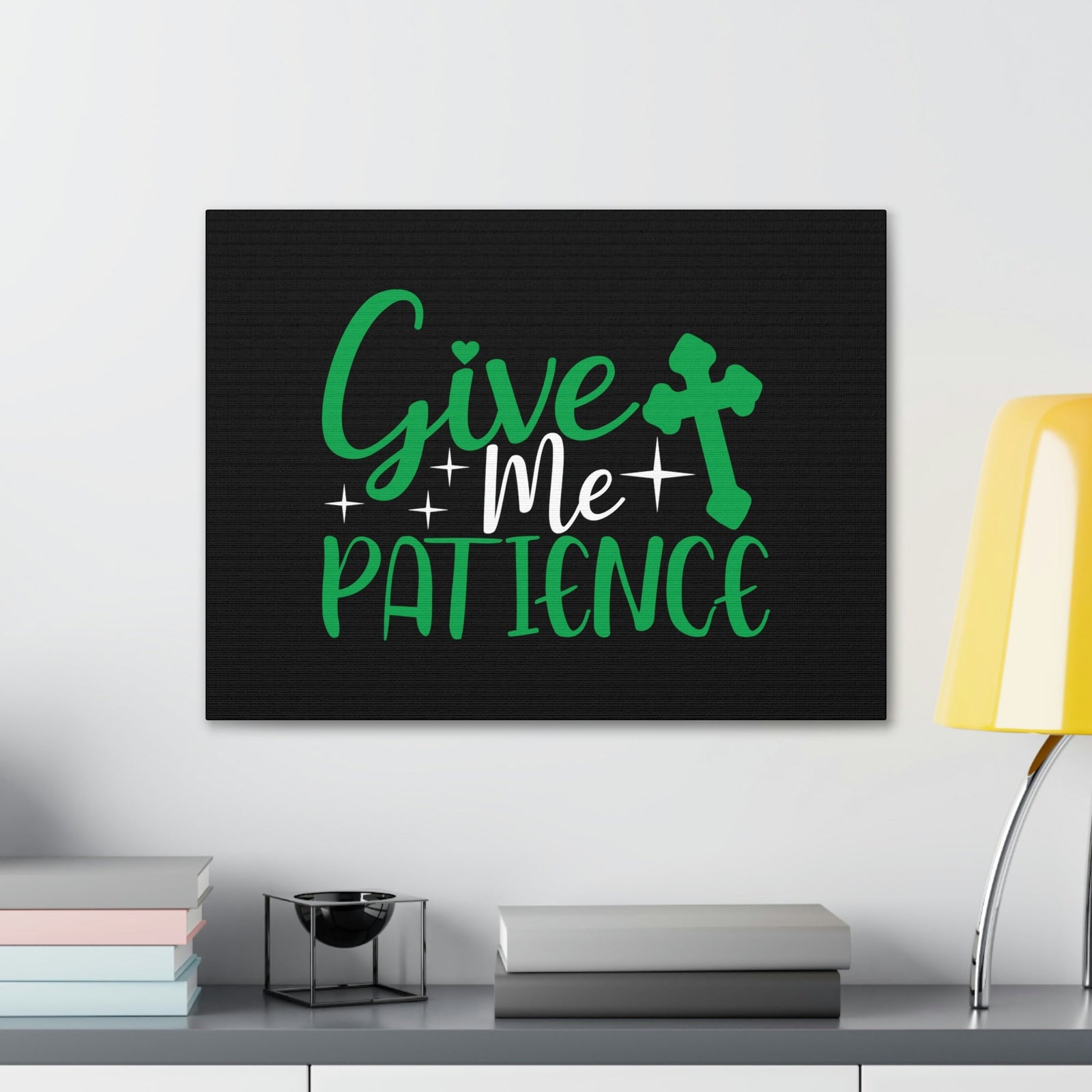 Scripture Walls Give Me Patience Romans 12:12 Christian Wall Art Bible Verse Print Ready to Hang Unframed-Express Your Love Gifts