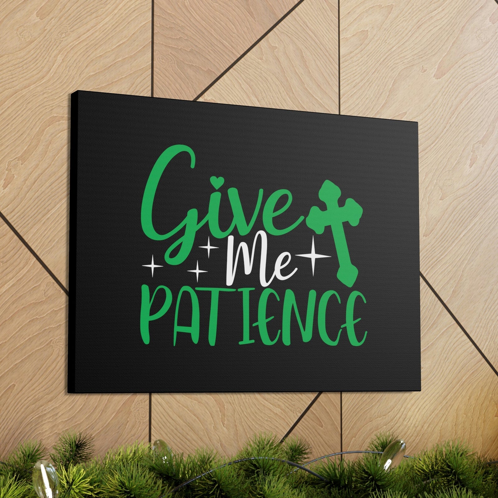 Scripture Walls Give Me Patience Romans 12:12 Christian Wall Art Bible Verse Print Ready to Hang Unframed-Express Your Love Gifts