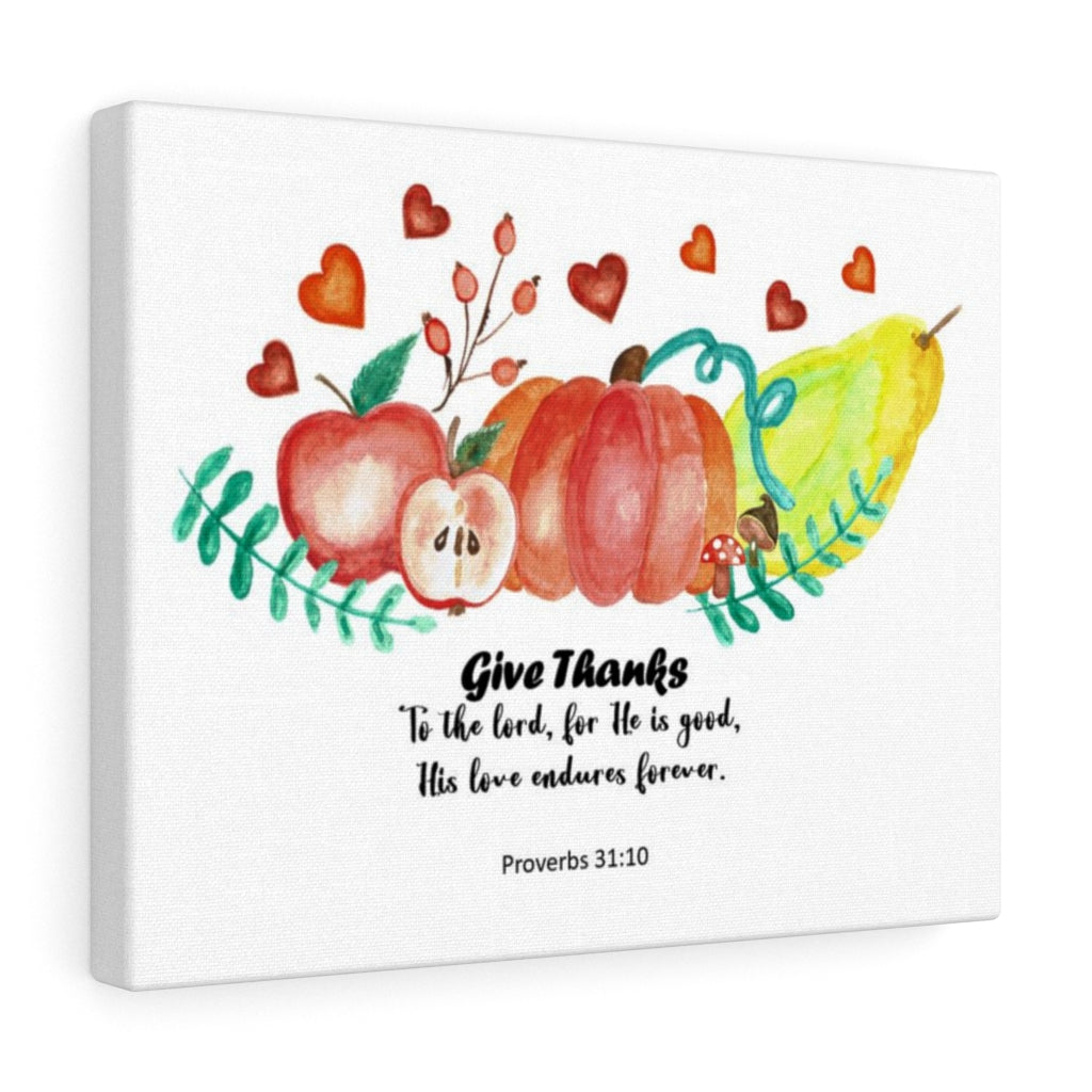 Scripture Walls Give Thanks Proverbs 31:10 Bible Verse Canvas Christian Wall Art Ready to Hang Unframed-Express Your Love Gifts