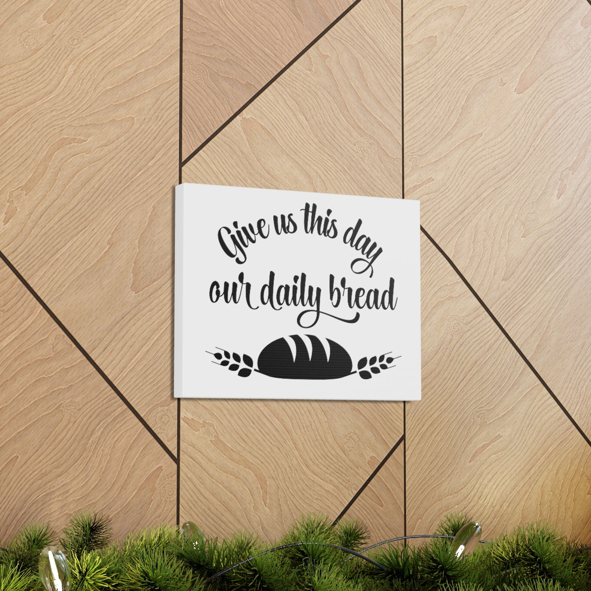 Scripture Walls Give Us This Day Matthew 6:11 Christian Wall Art Print Ready to Hang Unframed-Express Your Love Gifts