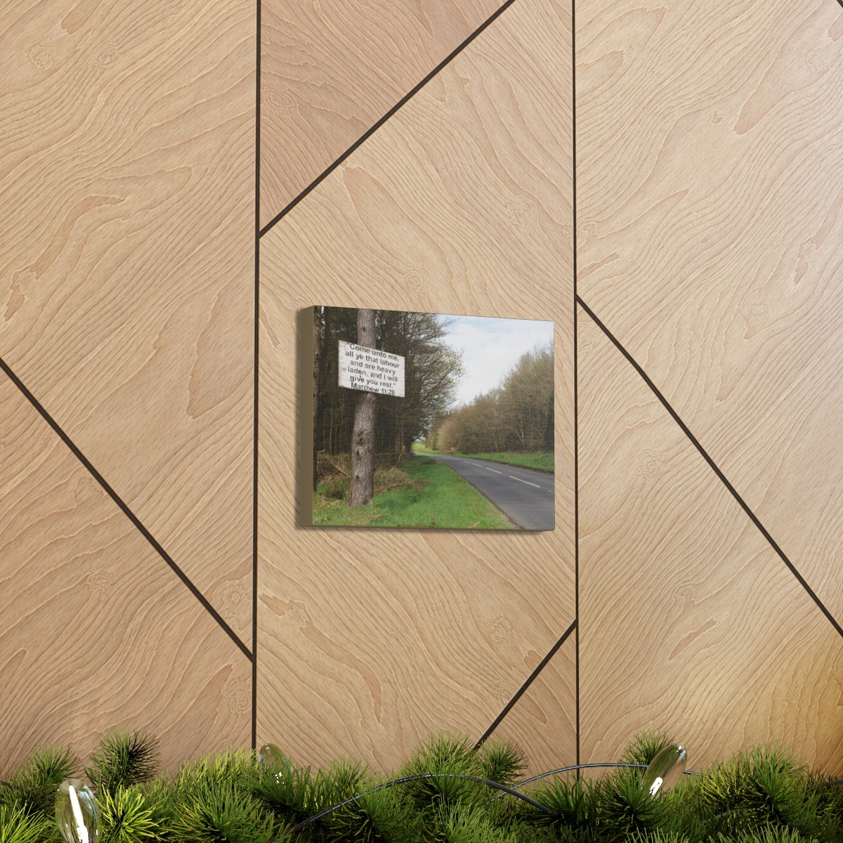 Scripture Walls Give You Rest Matthew 11:28 Bible Verse Canvas Christian Wall Art Bible Verse Print Ready To Hang Unframed-Express Your Love Gifts