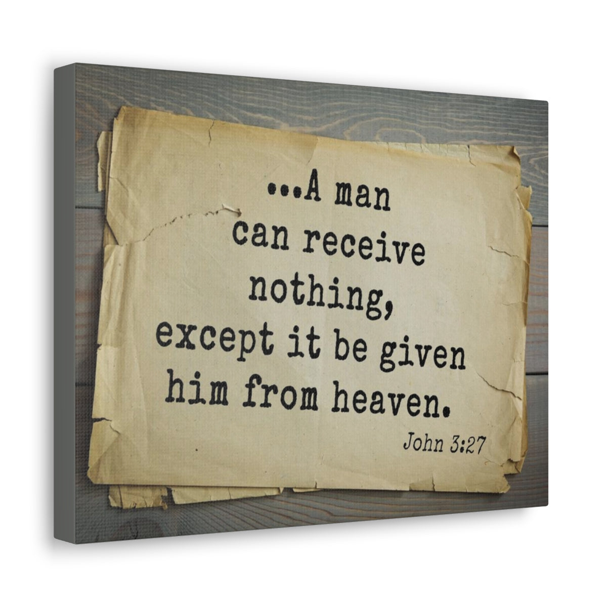 Scripture Walls Given Him From Heaven John 3:27 Bible Verse Canvas Christian Wall Art Bible Verse Print Ready To Hang Unframed-Express Your Love Gifts
