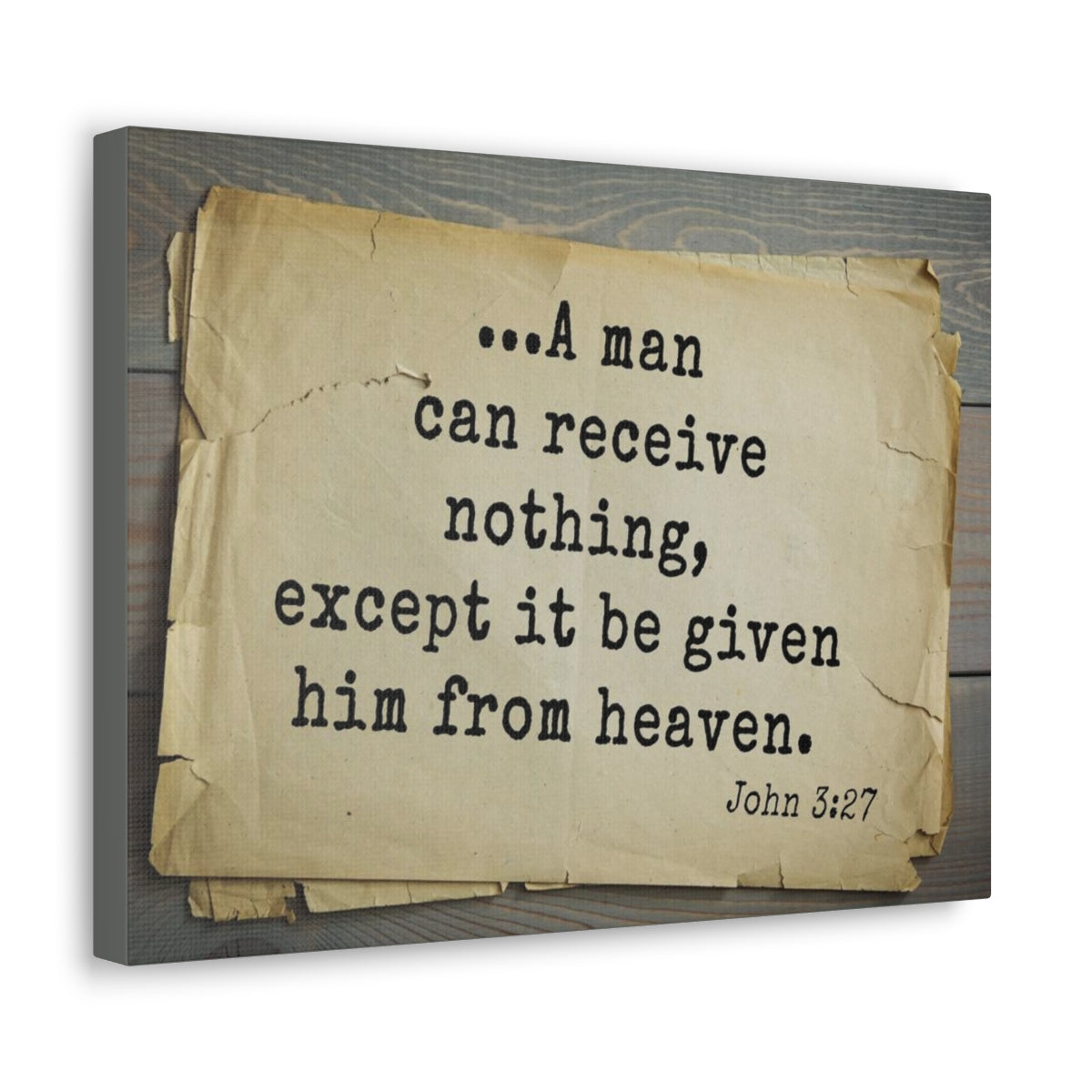 Scripture Walls Given Him From Heaven John 3:27 Bible Verse Canvas Christian Wall Art Bible Verse Print Ready To Hang Unframed-Express Your Love Gifts