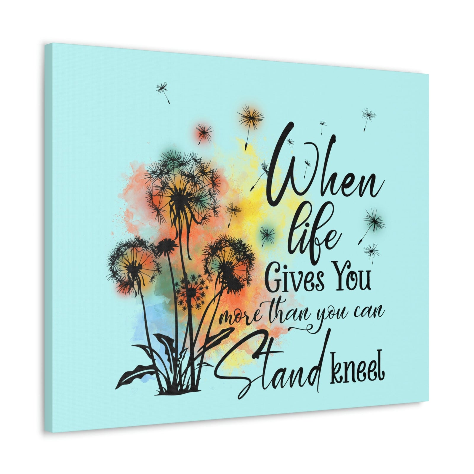 Scripture Walls Gives You More Light Romans 14:11 Blue Flowers Christian Wall Art Bible Verse Print Ready to Hang Unframed-Express Your Love Gifts