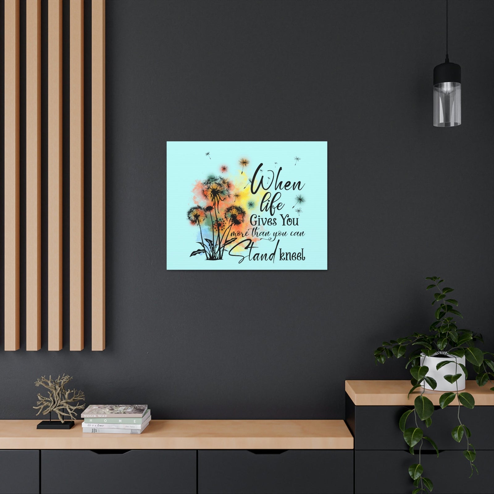Scripture Walls Gives You More Light Romans 14:11 Blue Flowers Christian Wall Art Bible Verse Print Ready to Hang Unframed-Express Your Love Gifts