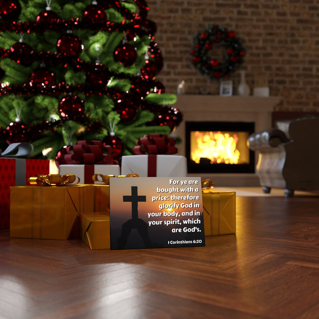 Scripture Walls Glorify God 1 Corinthians 6:20 Bible Verse Canvas Christian Wall Art Ready to Hang Unframed-Express Your Love Gifts