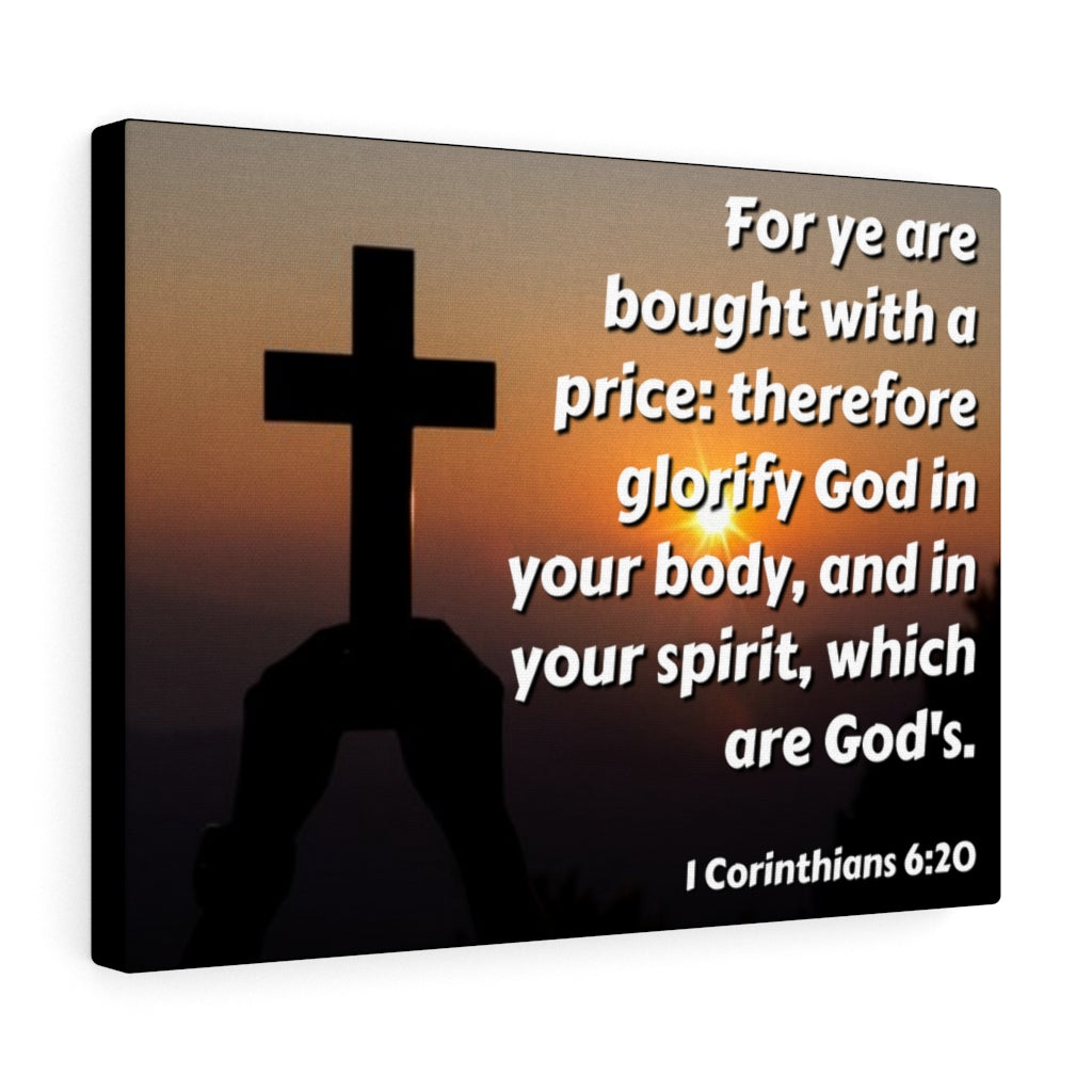 Scripture Walls Glorify God 1 Corinthians 6:20 Bible Verse Canvas Christian Wall Art Ready to Hang Unframed-Express Your Love Gifts