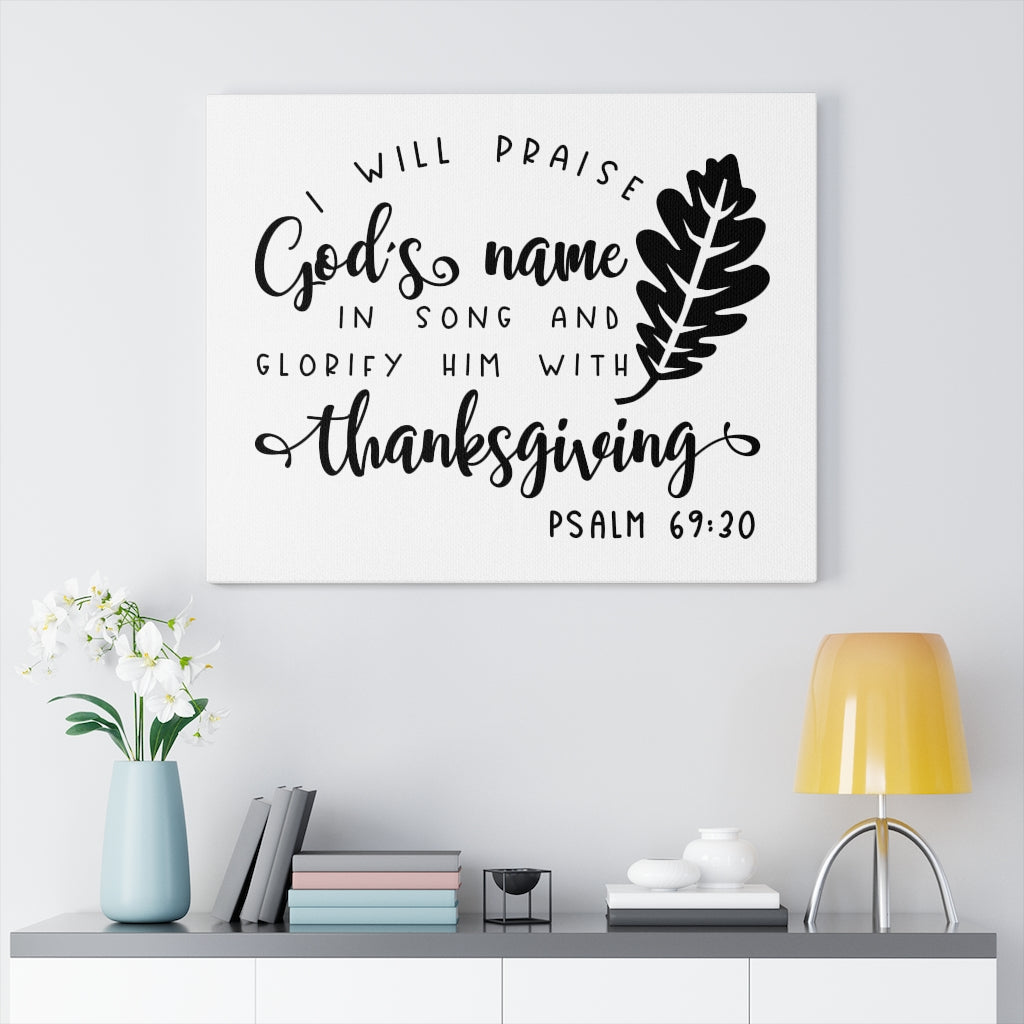 Scripture Walls Glorify Him Psalm 69:20 Bible Verse Canvas Christian Wall Art Ready to Hang Unframed-Express Your Love Gifts
