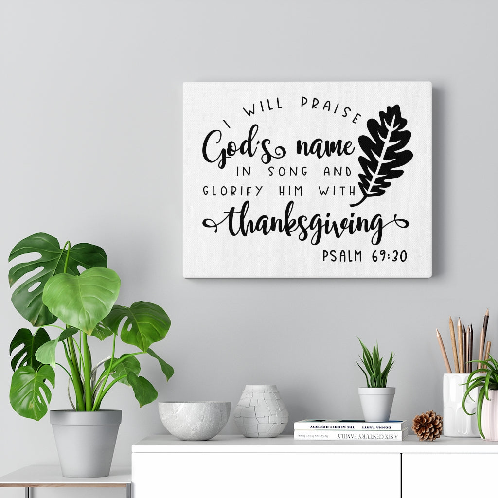 Scripture Walls Glorify Him Psalm 69:20 Bible Verse Canvas Christian Wall Art Ready to Hang Unframed-Express Your Love Gifts