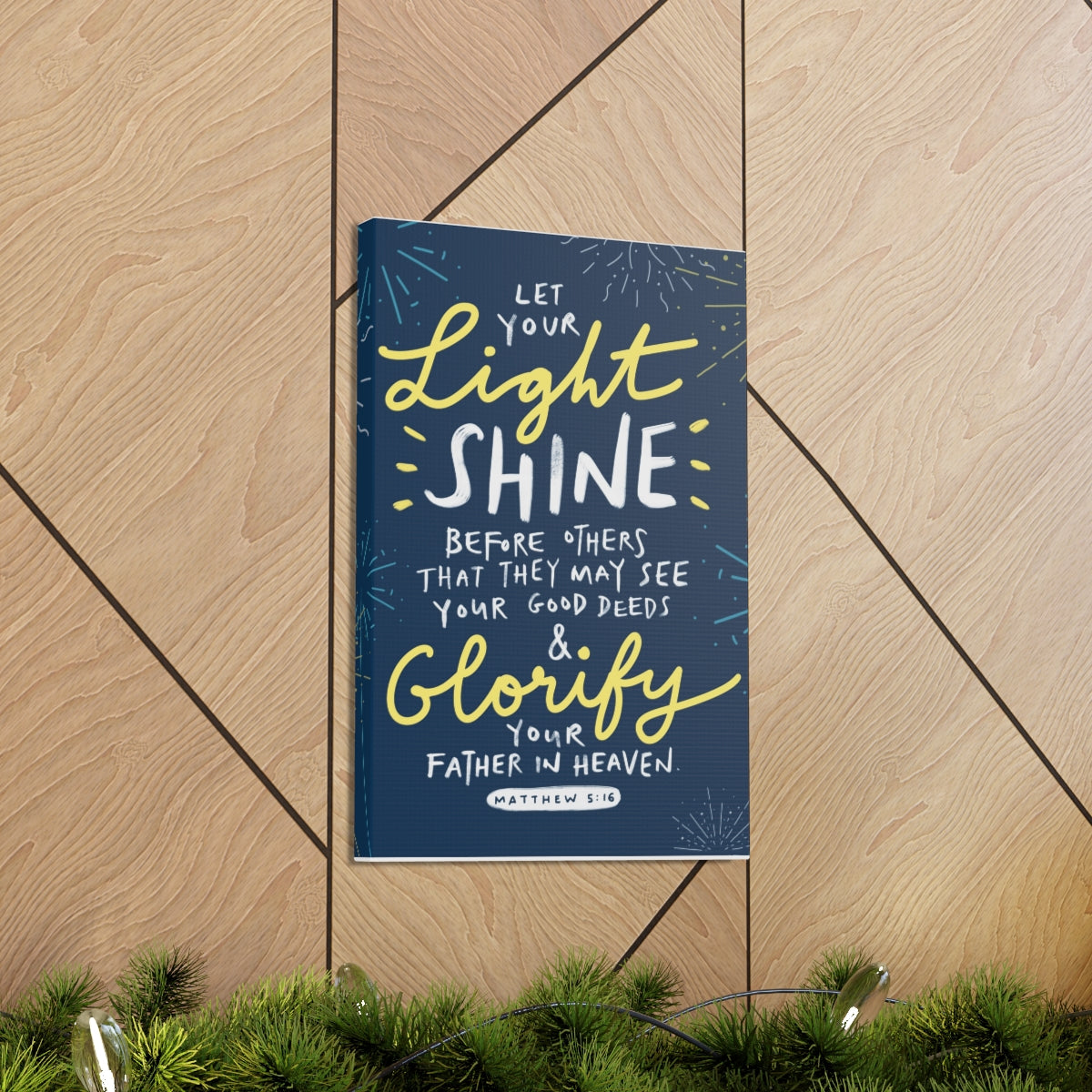 Scripture Walls Glorify Your Father In Heaven Matthew 5:16 Christian Wall Art Bible Verse Print Ready to Hang Unframed-Express Your Love Gifts