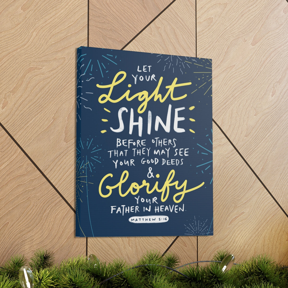 Scripture Walls Glorify Your Father In Heaven Matthew 5:16 Christian Wall Art Bible Verse Print Ready to Hang Unframed-Express Your Love Gifts