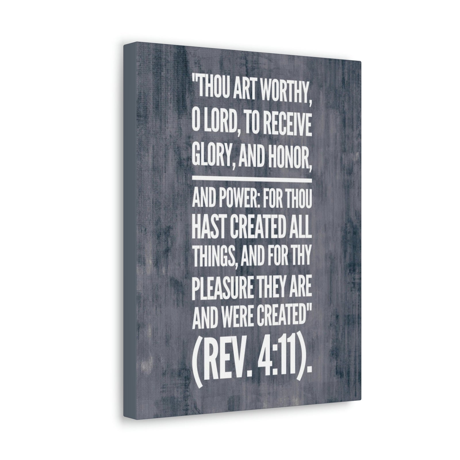 Scripture Walls Glory And Honor Revelation 4:11 Bible Verse Canvas Christian Wall Art Bible Verse Print Ready To Hang Unframed-Express Your Love Gifts