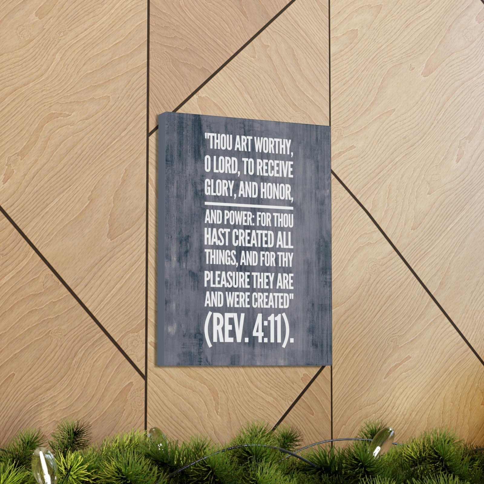 Scripture Walls Glory And Honor Revelation 4:11 Bible Verse Canvas Christian Wall Art Bible Verse Print Ready To Hang Unframed-Express Your Love Gifts
