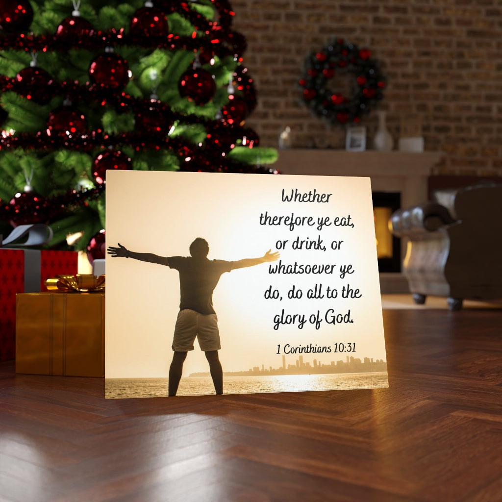 Scripture Walls Glory Of God 1 Corinthians 10:31 Bible Verse Canvas Christian Wall Art Ready to Hang Unframed-Express Your Love Gifts