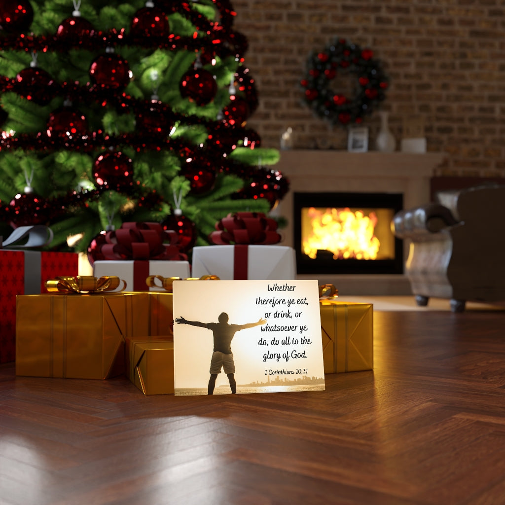 Scripture Walls Glory Of God 1 Corinthians 10:31 Bible Verse Canvas Christian Wall Art Ready to Hang Unframed-Express Your Love Gifts