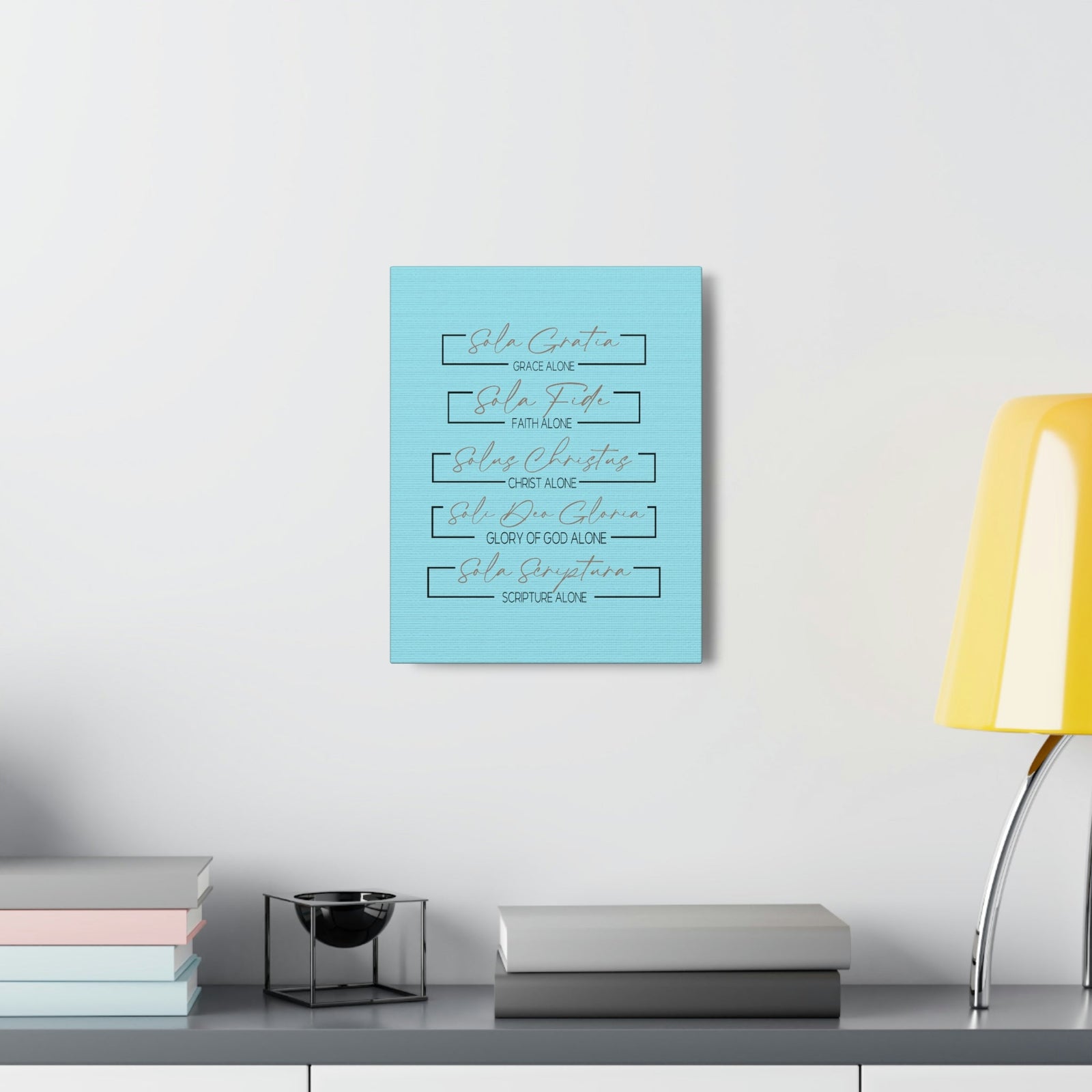 Scripture Walls Glory Of God Alone Hebrews 1:3 Light Blue Bible Verse Canvas Christian Wall Art Ready to Hang Unframed-Express Your Love Gifts