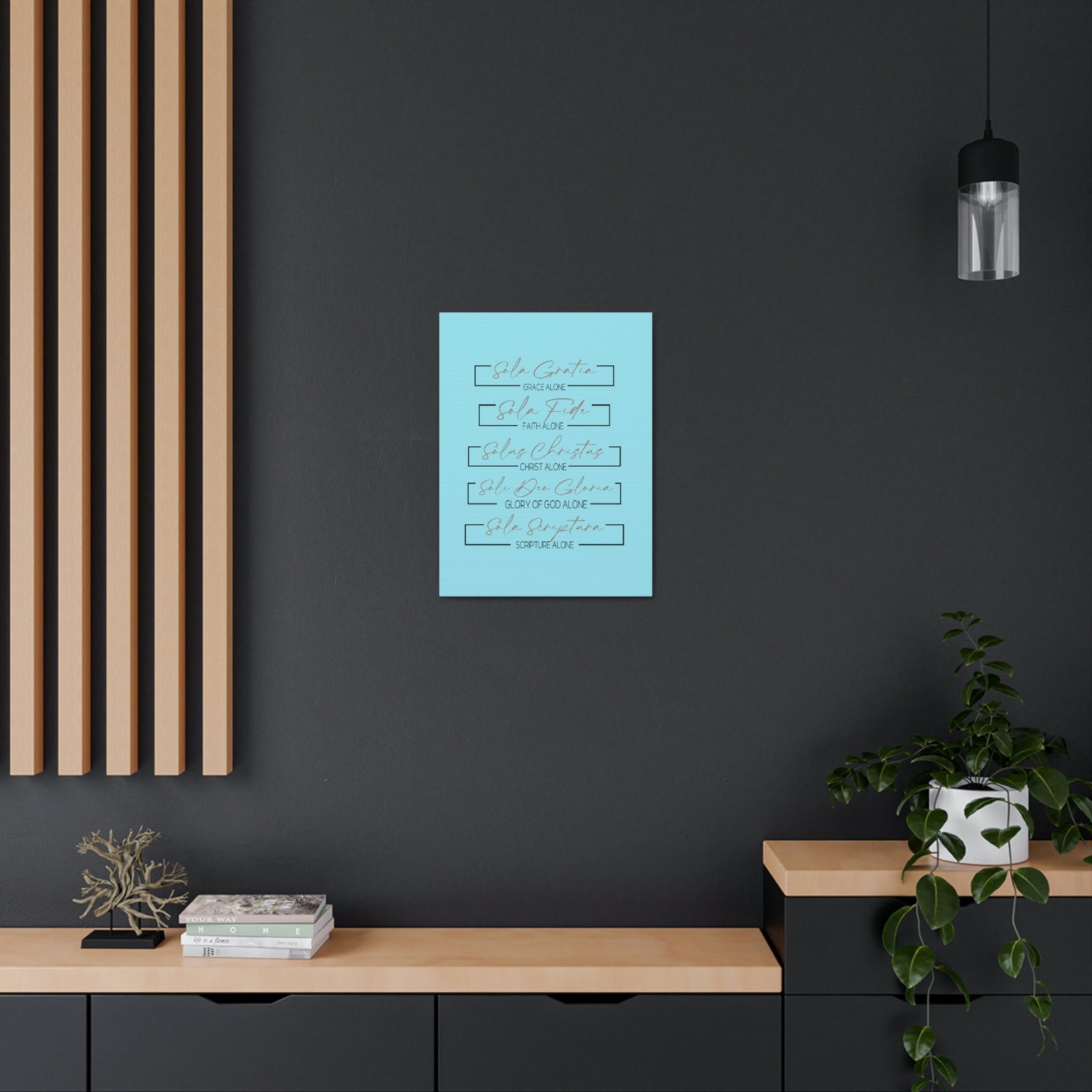 Scripture Walls Glory Of God Alone Hebrews 1:3 Light Blue Bible Verse Canvas Christian Wall Art Ready to Hang Unframed-Express Your Love Gifts