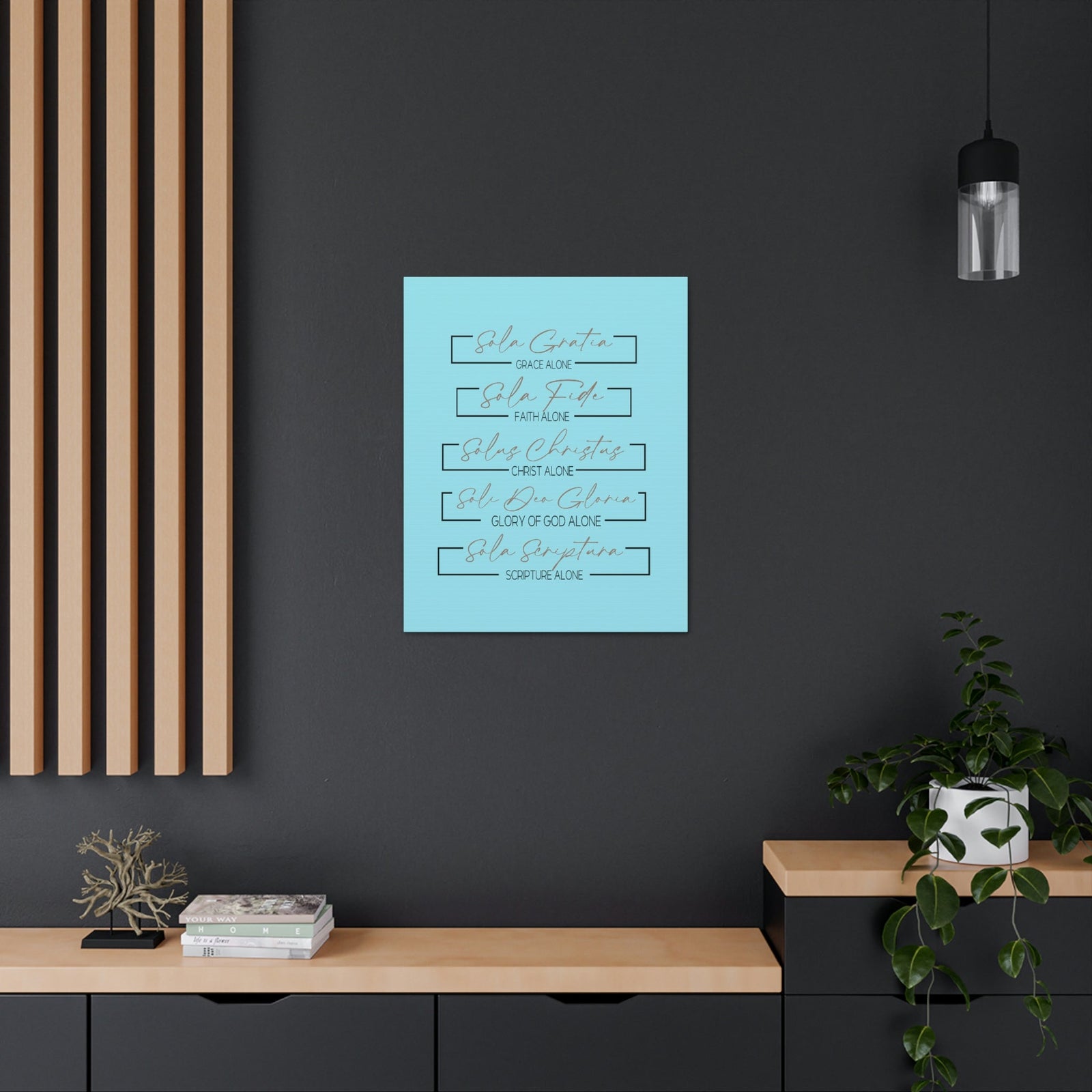 Scripture Walls Glory Of God Alone Hebrews 1:3 Light Blue Bible Verse Canvas Christian Wall Art Ready to Hang Unframed-Express Your Love Gifts