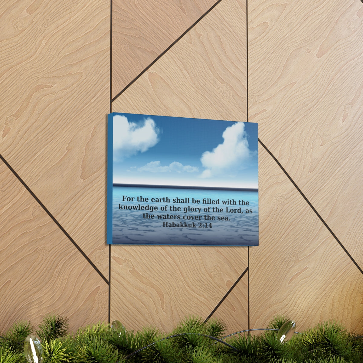 Scripture Walls Glory Of The Lord Habakkuk 2:14 Bible Verse Canvas Christian Wall Art Bible Verse Print Ready To Hang Unframed-Express Your Love Gifts