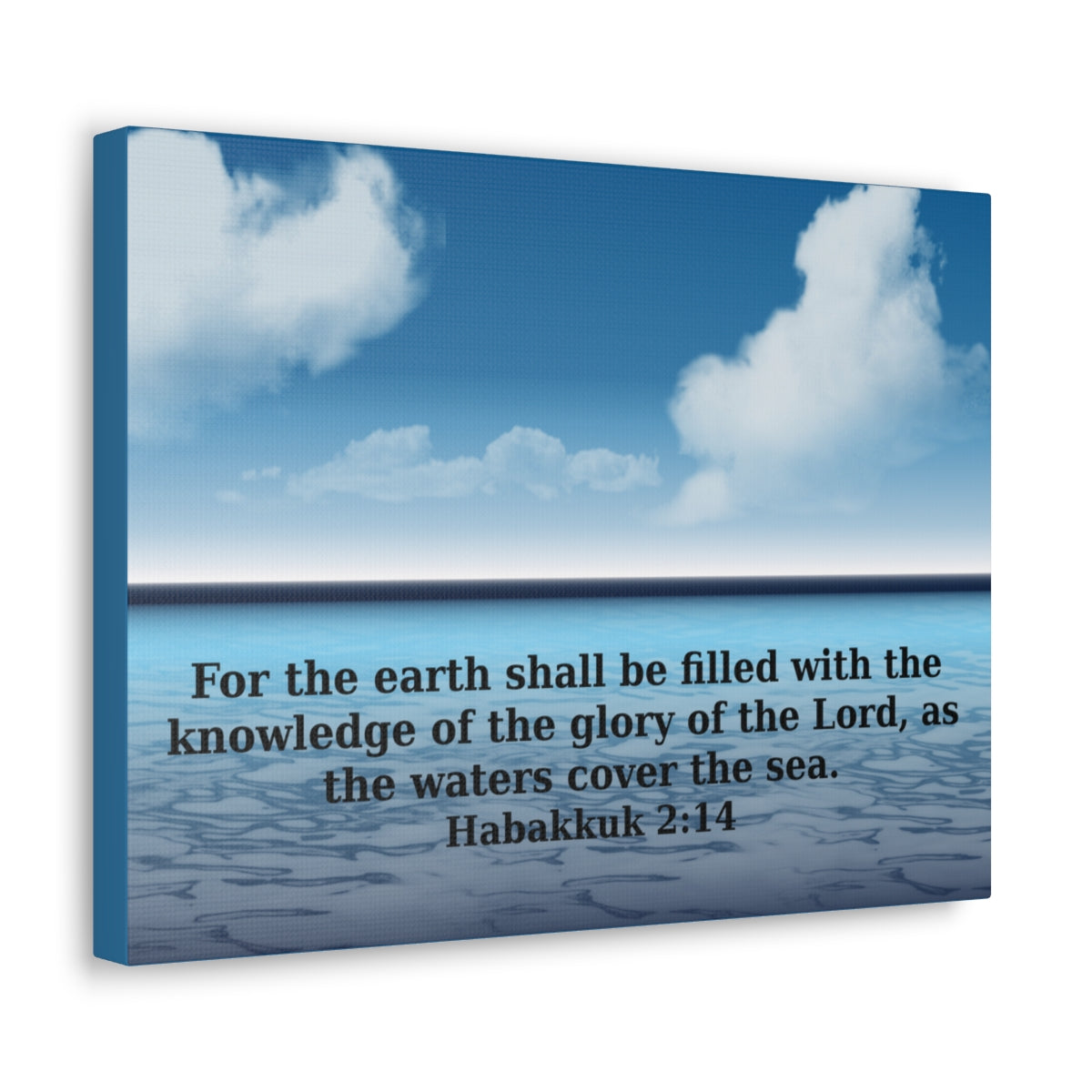 Scripture Walls Glory Of The Lord Habakkuk 2:14 Bible Verse Canvas Christian Wall Art Bible Verse Print Ready To Hang Unframed-Express Your Love Gifts