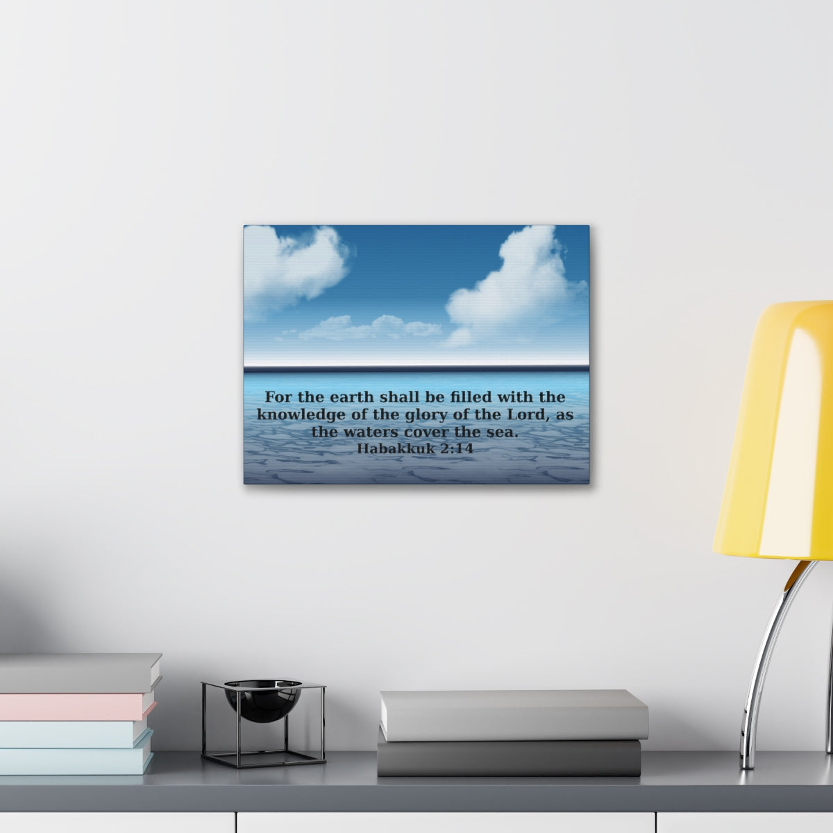 Scripture Walls Glory Of The Lord Habakkuk 2:14 Bible Verse Canvas Christian Wall Art Bible Verse Print Ready To Hang Unframed-Express Your Love Gifts
