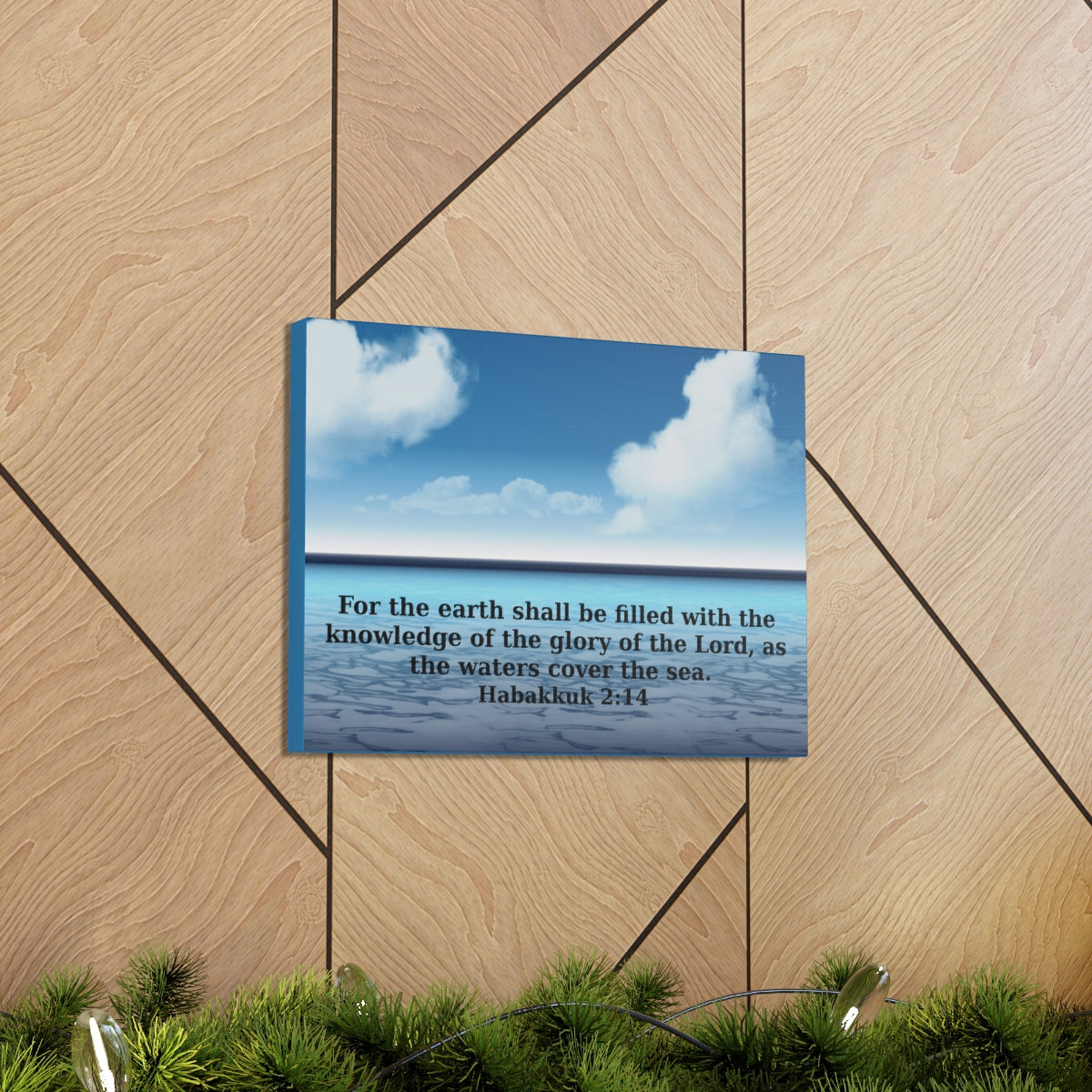 Scripture Walls Glory Of The Lord Habakkuk 2:14 Bible Verse Canvas Christian Wall Art Bible Verse Print Ready To Hang Unframed-Express Your Love Gifts