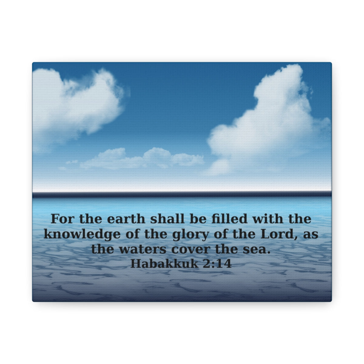 Scripture Walls Glory Of The Lord Habakkuk 2:14 Bible Verse Canvas Christian Wall Art Bible Verse Print Ready To Hang Unframed-Express Your Love Gifts