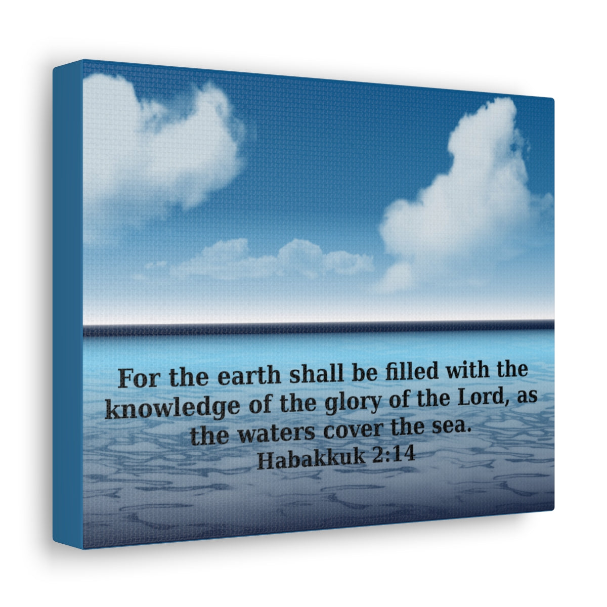 Scripture Walls Glory Of The Lord Habakkuk 2:14 Bible Verse Canvas Christian Wall Art Bible Verse Print Ready To Hang Unframed-Express Your Love Gifts