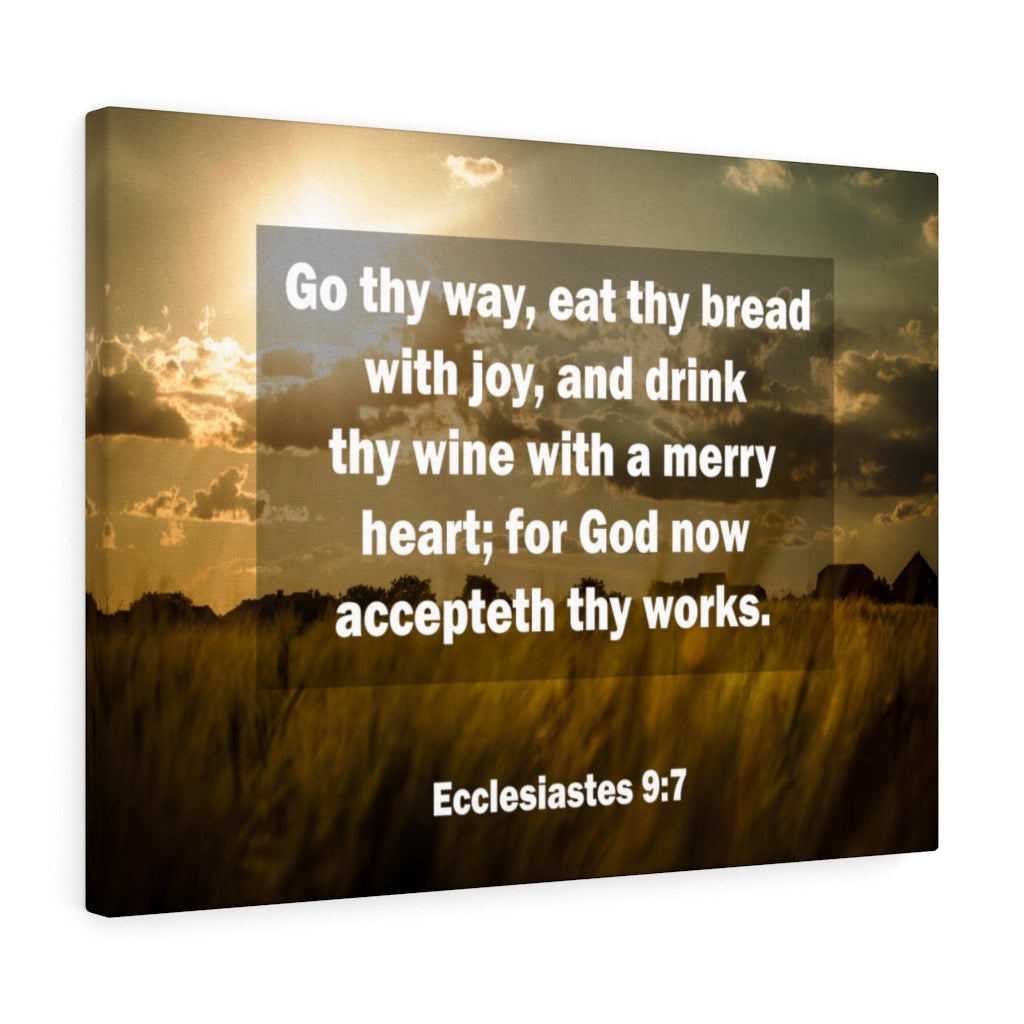 Scripture Walls Go Thy Way Ecclesiastes 9:7 Christian Home Decor Bible Art Unframed-Express Your Love Gifts