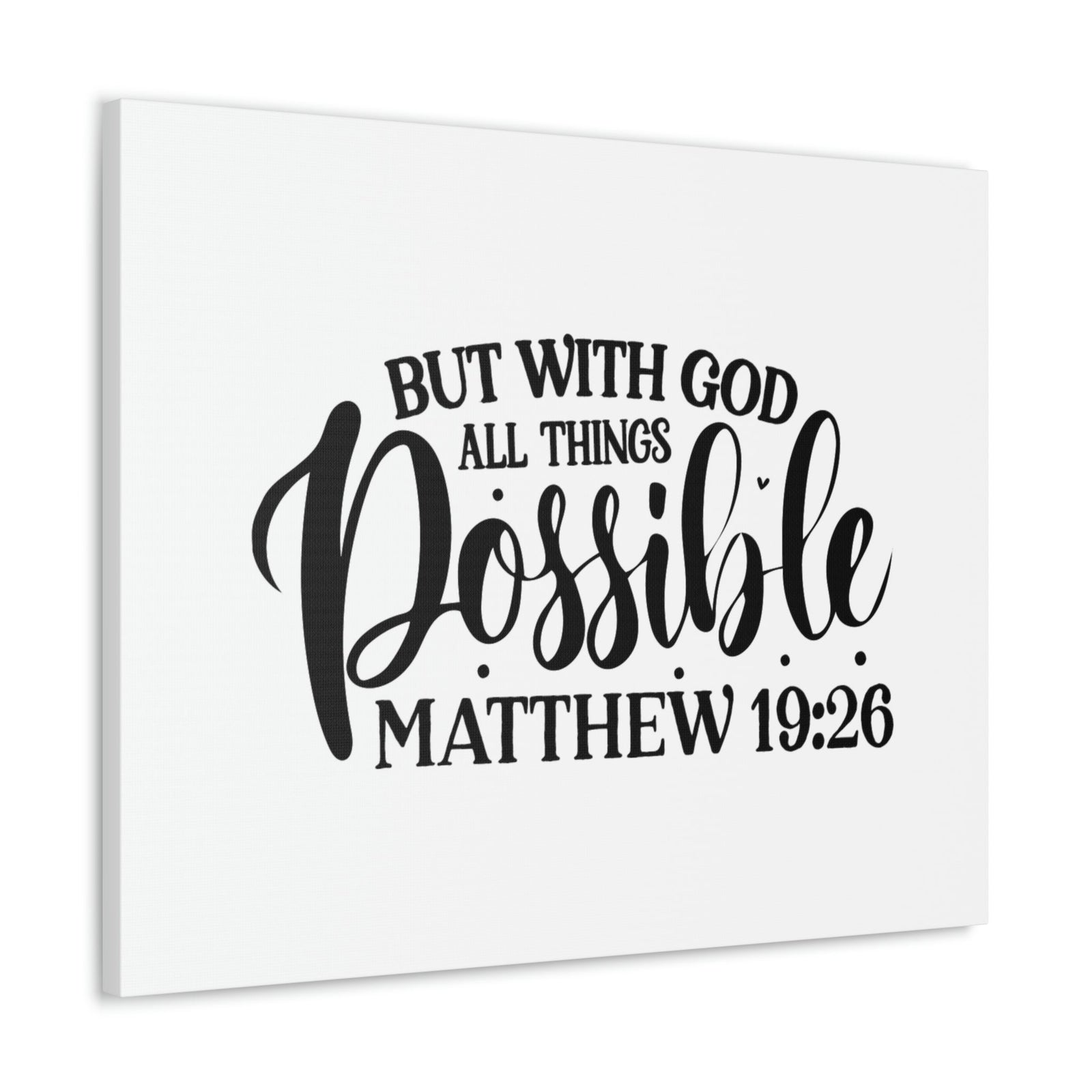 Scripture Walls God All Things Possible Matthew 19:26 Dots Christian Wall Art Bible Verse Print Ready to Hang Unframed-Express Your Love Gifts
