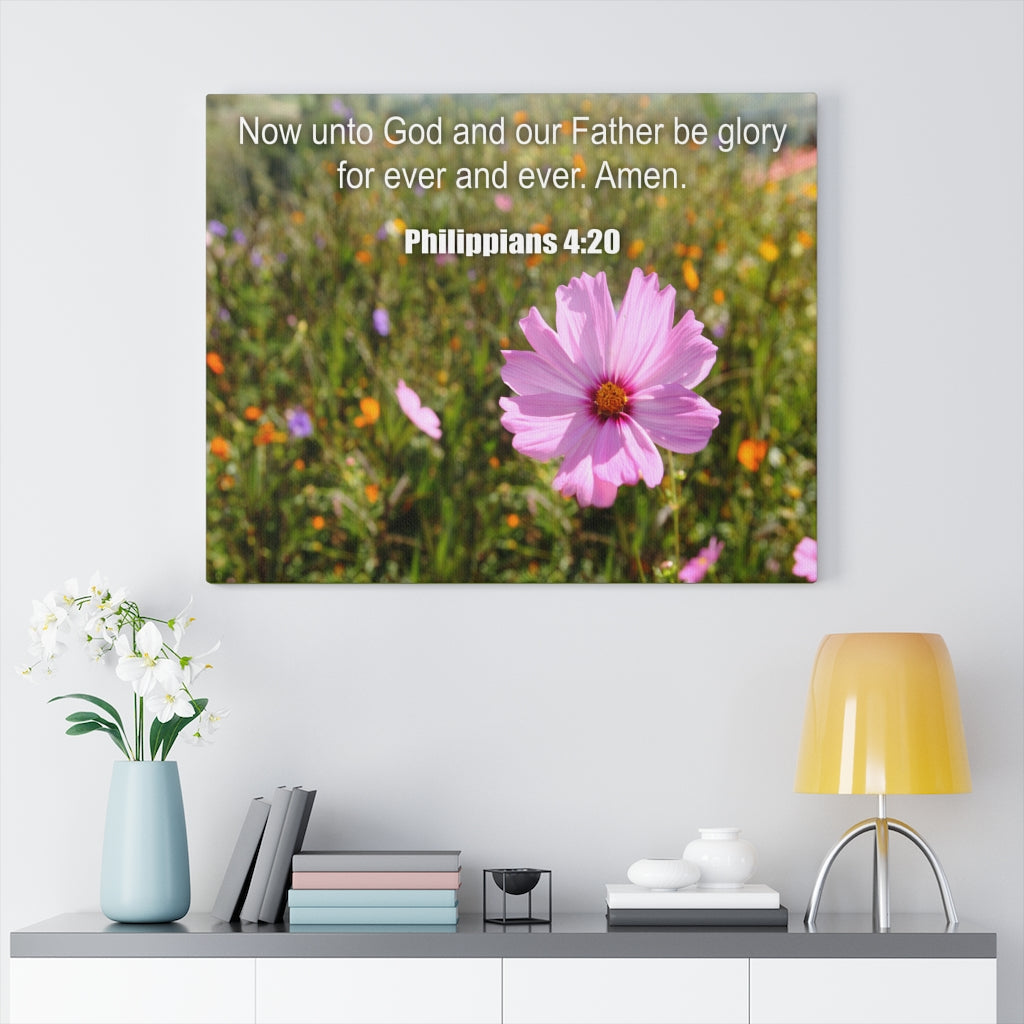 Scripture Walls God And Our Father Philippians 4:20 Bible Verse Canvas Christian Wall Art Ready to Hang Unframed-Express Your Love Gifts