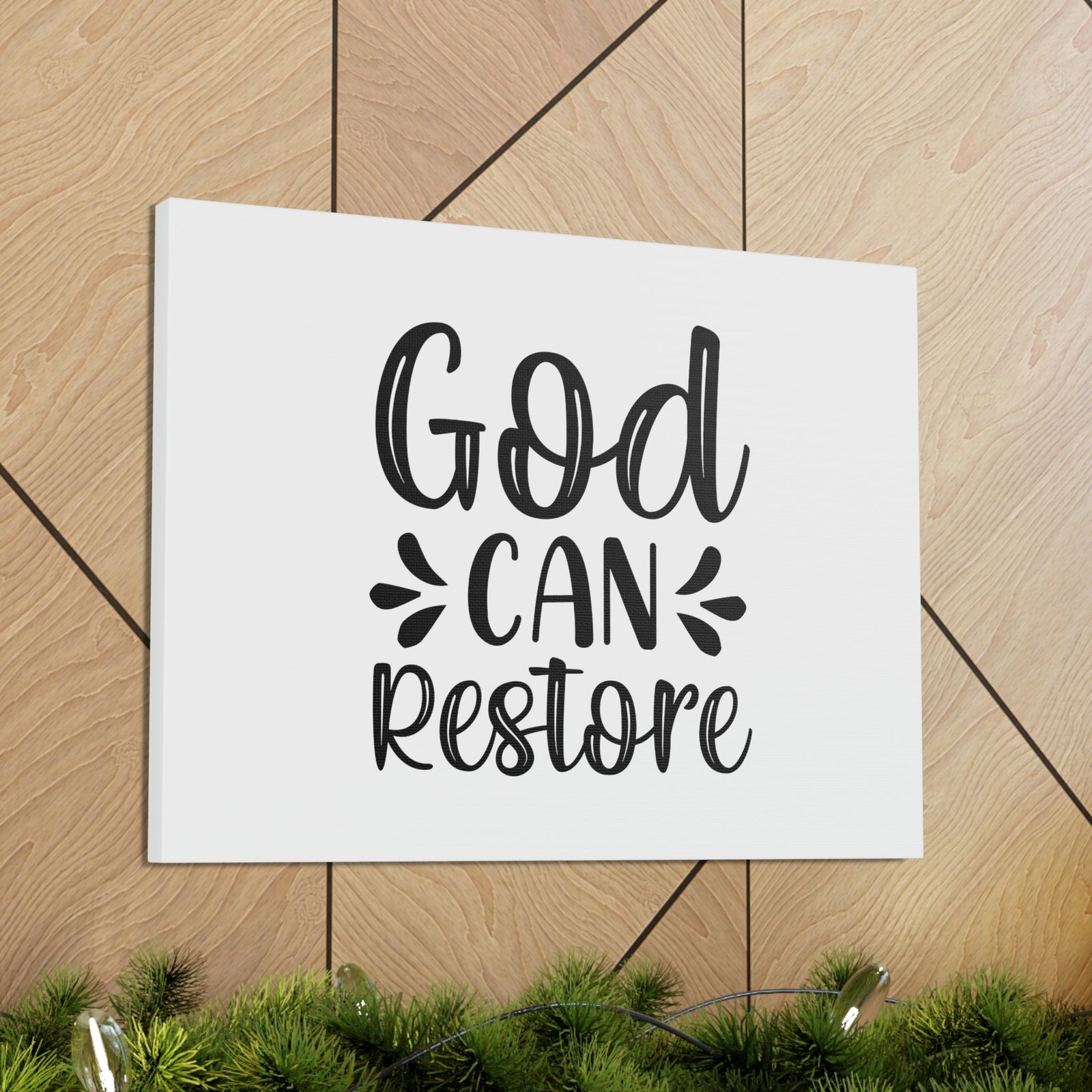 Scripture Walls God Can Restore Psalm 23:3 Christian Wall Art Bible Verse Print Ready to Hang Unframed-Express Your Love Gifts