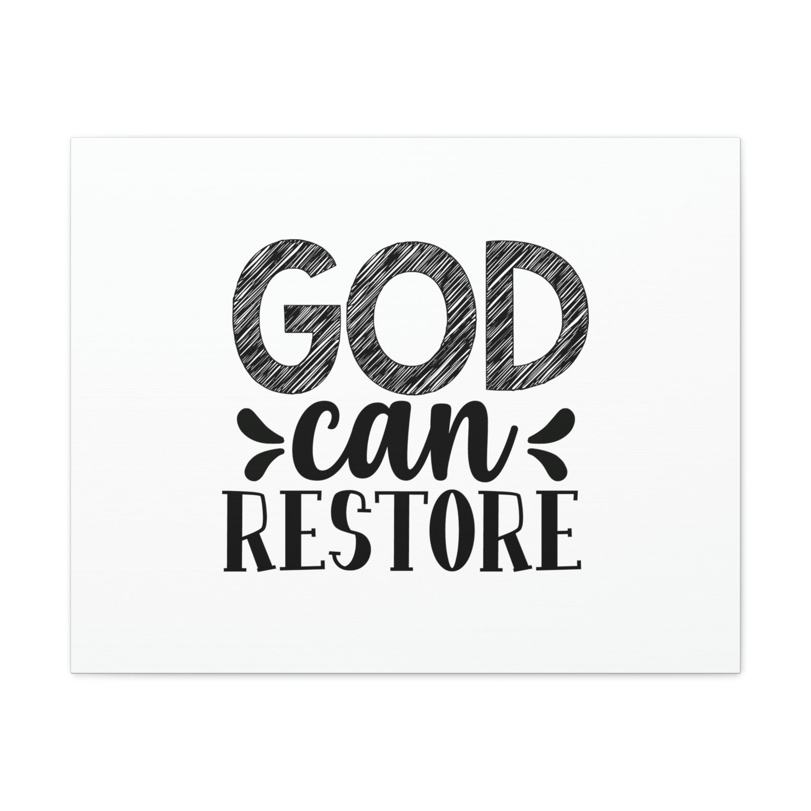 Scripture Walls God Can Restore Psalm 23:3 Plain Christian Wall Art Bible Verse Print Ready to Hang Unframed-Express Your Love Gifts