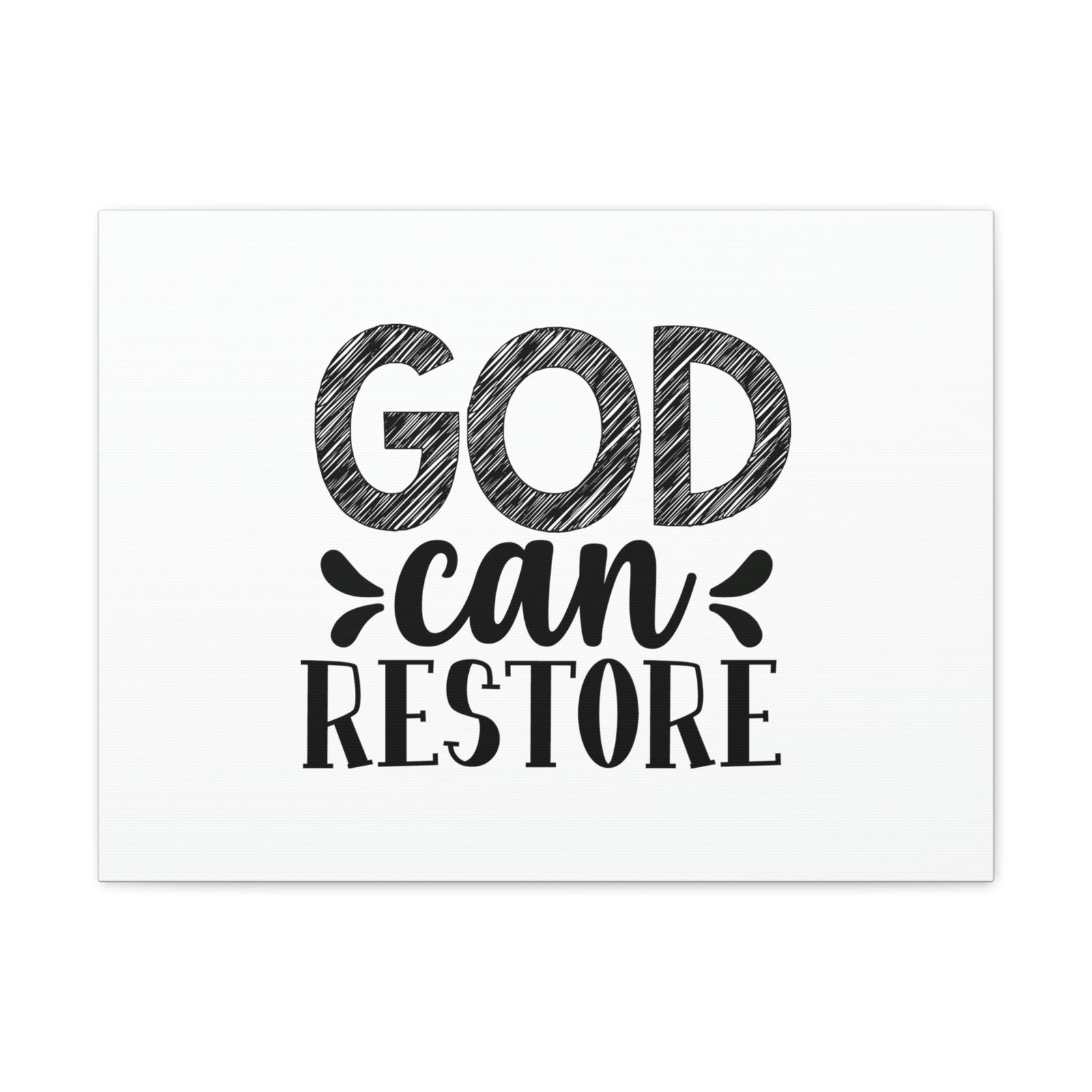 Scripture Walls God Can Restore Psalm 23:3 Plain Christian Wall Art Bible Verse Print Ready to Hang Unframed-Express Your Love Gifts