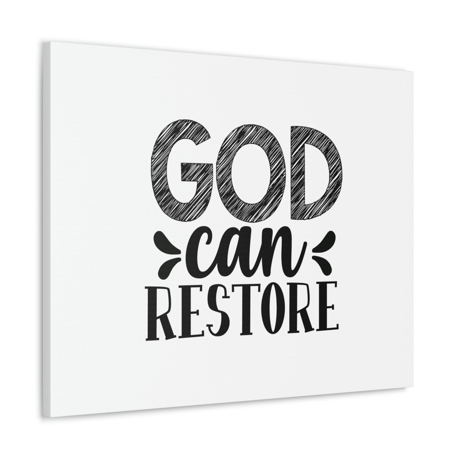 Scripture Walls God Can Restore Psalm 23:3 Plain Christian Wall Art Bible Verse Print Ready to Hang Unframed-Express Your Love Gifts