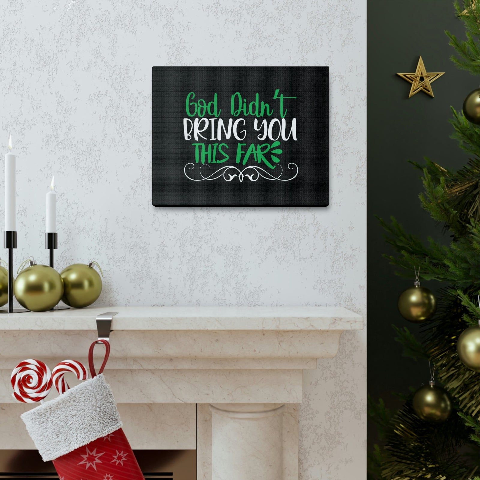 Scripture Walls God Didn't Bring You This Far Hebrews 13:5 Christian Wall Art Bible Verse Print Ready to Hang Unframed-Express Your Love Gifts