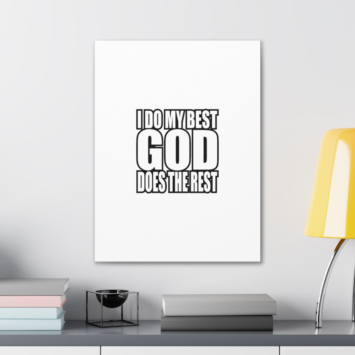Scripture Walls God Does The Rest Colossians 3:23 White Christian Wall Art Bible Verse Print Ready to Hang Unframed-Express Your Love Gifts