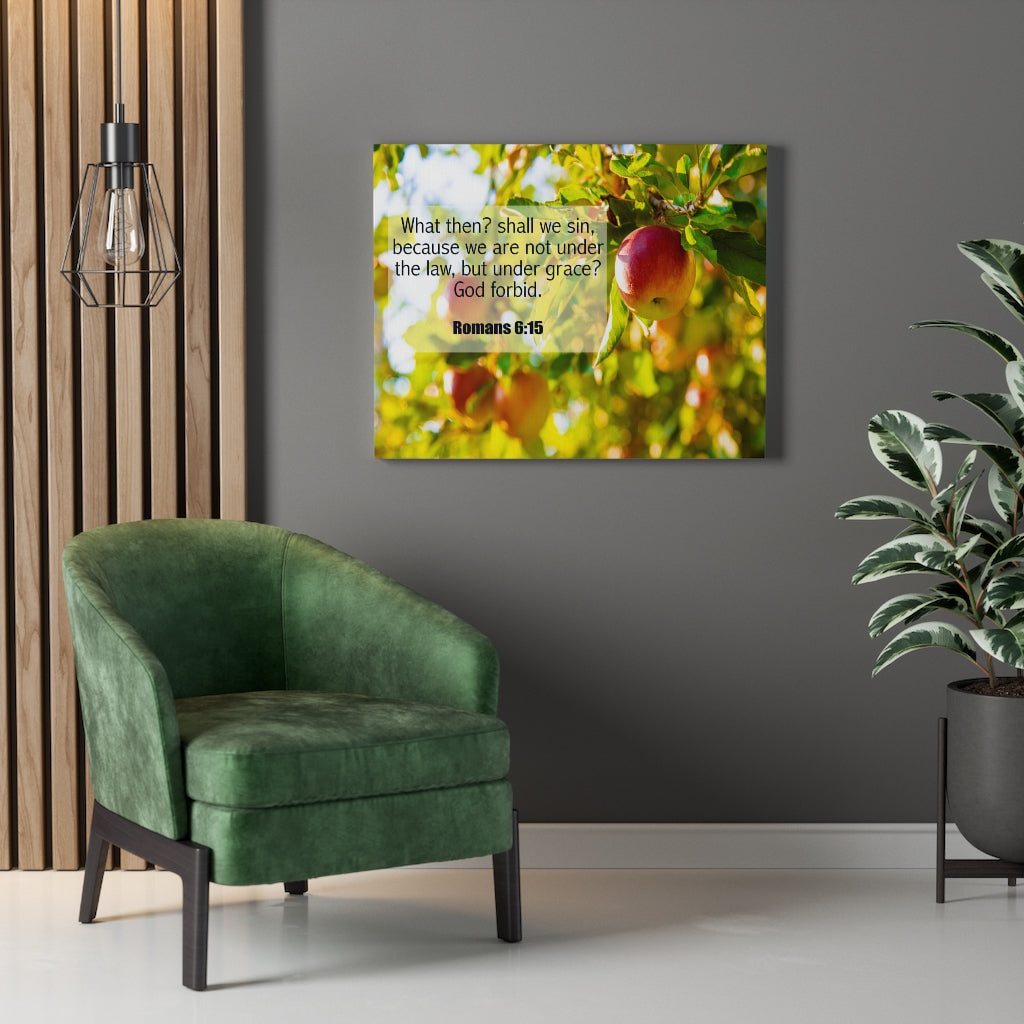 Scripture Walls God Forbid Romans 6:15 Bible Verse Canvas Christian Wall Art Ready to Hang Unframed-Express Your Love Gifts