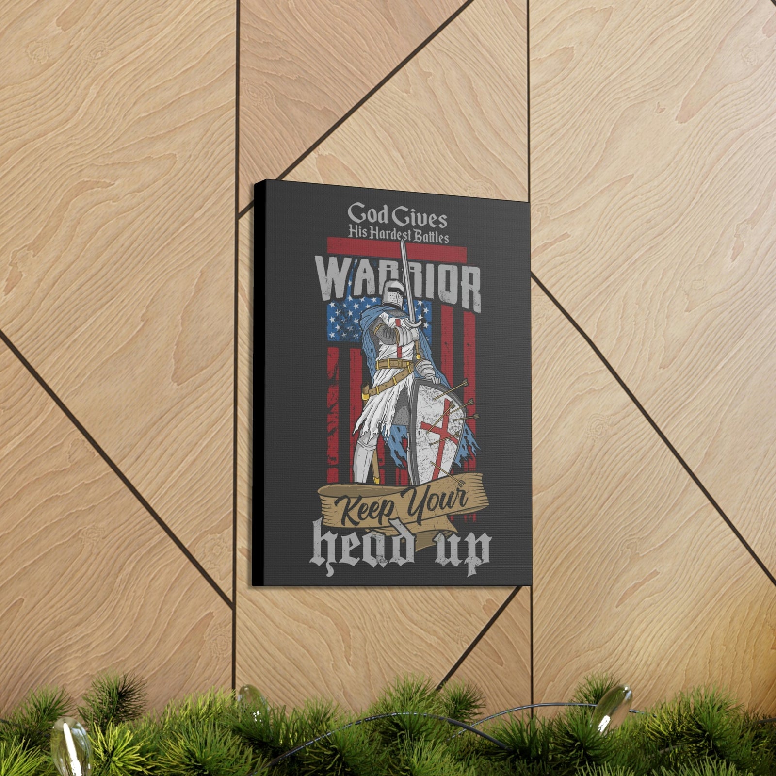 Scripture Walls God Gave Us Warrior Zechariah 10:5 Bible Verse Canvas Christian Wall Art Ready to Hang Unframed-Express Your Love Gifts