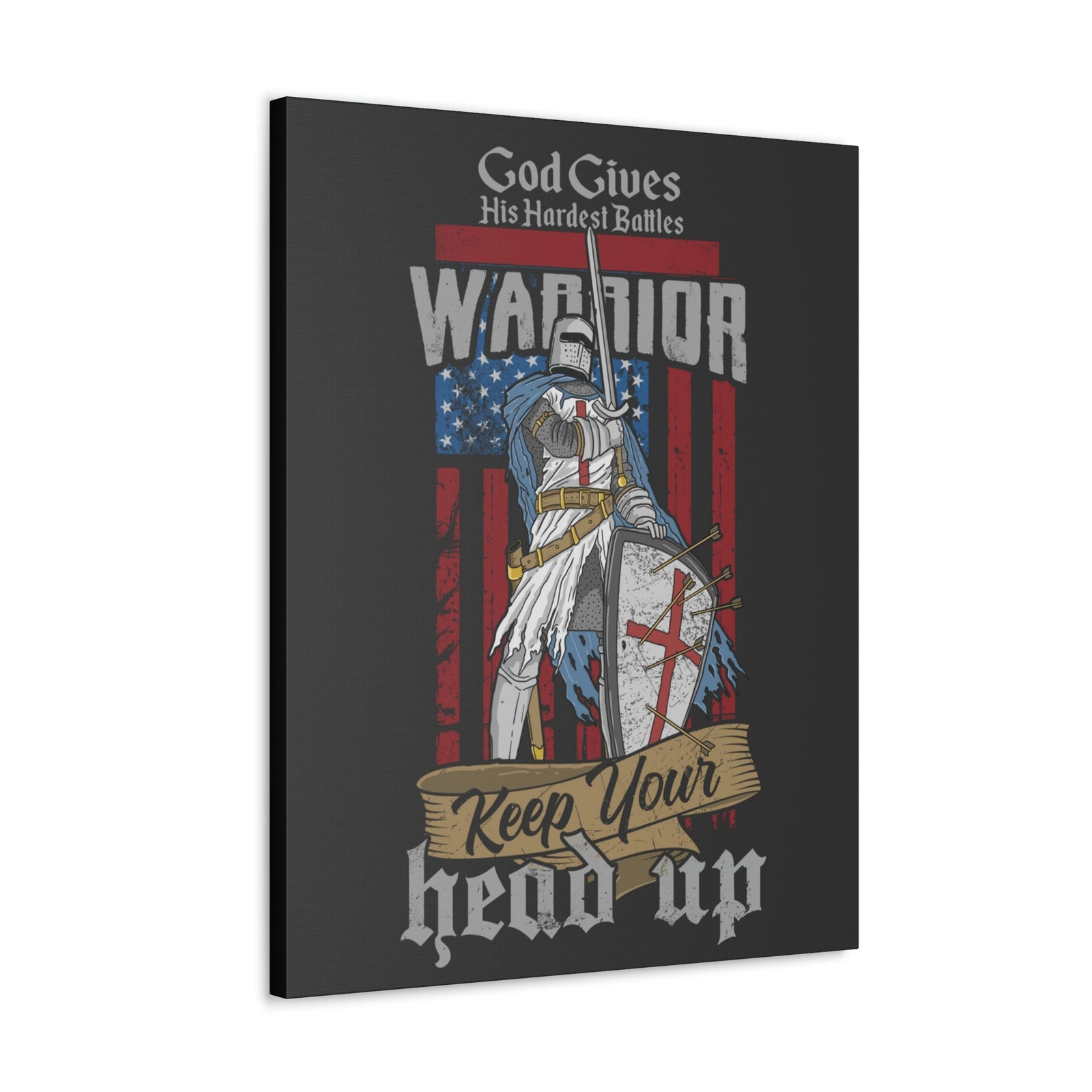 Scripture Walls God Gave Us Warrior Zechariah 10:5 Bible Verse Canvas Christian Wall Art Ready to Hang Unframed-Express Your Love Gifts