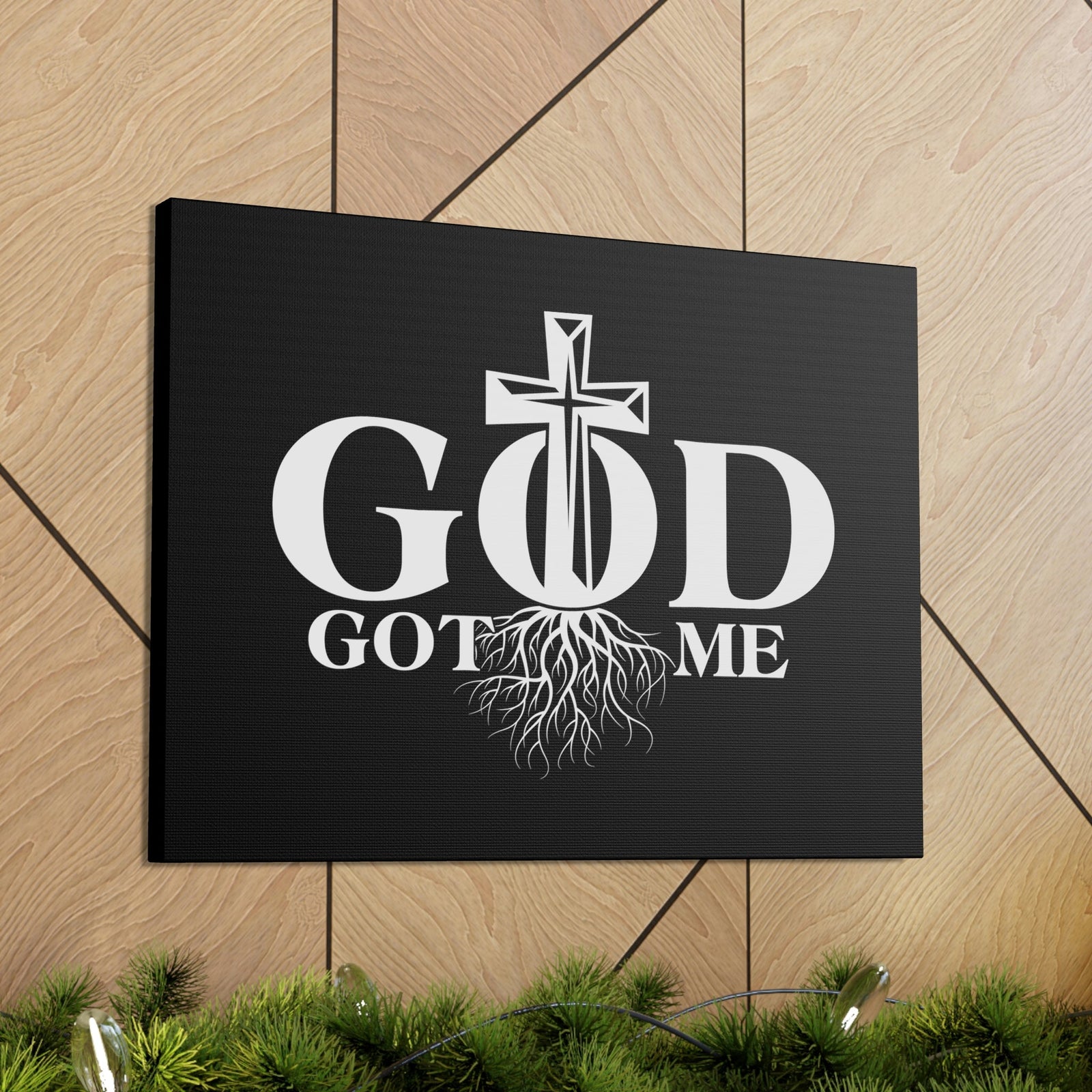 Scripture Walls God Got Me Isaiah 41:13 Roots Christian Wall Art Bible Verse Print Ready to Hang Unframed-Express Your Love Gifts