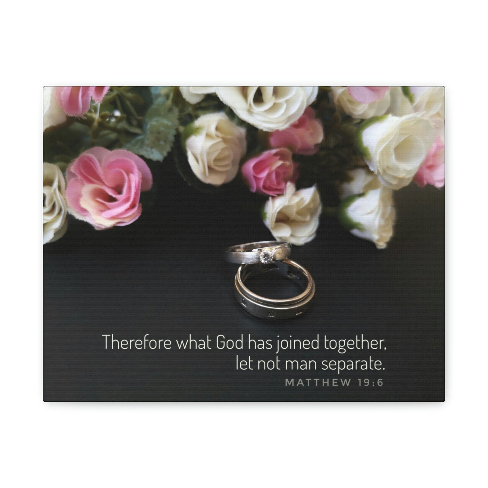 Scripture Walls God Has Joined Together Matthew 19:6 Christian Wall Art Bible Verse Print Ready to Hang Unframed-Express Your Love Gifts