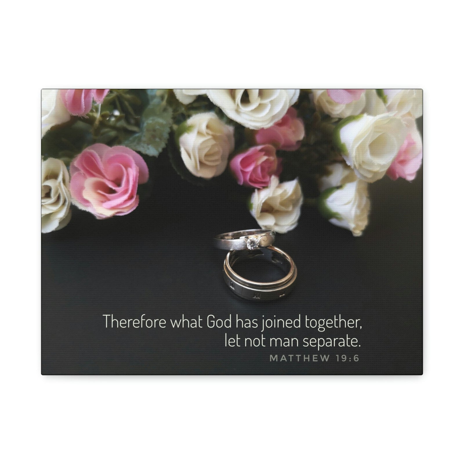 Scripture Walls God Has Joined Together Matthew 19:6 Christian Wall Art Bible Verse Print Ready to Hang Unframed-Express Your Love Gifts