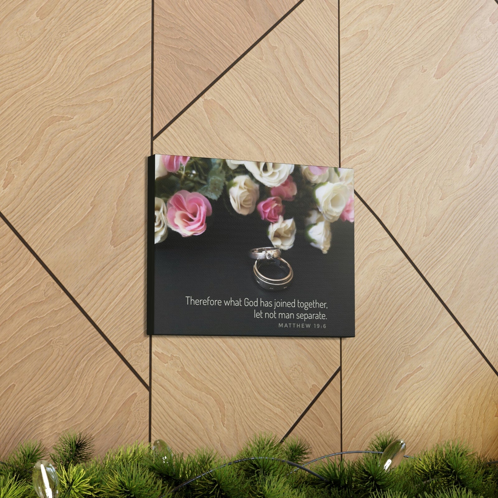 Scripture Walls God Has Joined Together Matthew 19:6 Christian Wall Art Bible Verse Print Ready to Hang Unframed-Express Your Love Gifts
