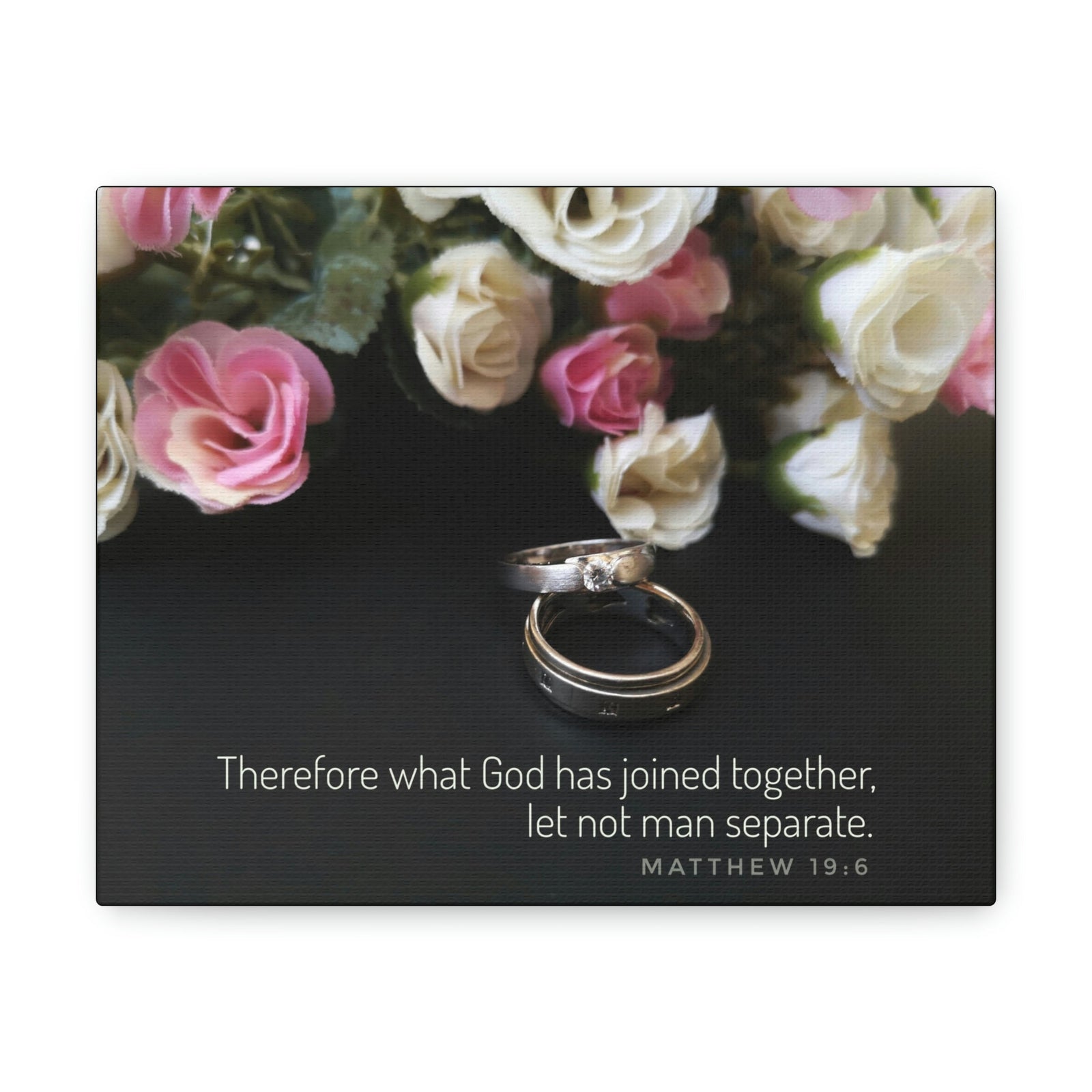 Scripture Walls God Has Joined Together Matthew 19:6 Christian Wall Art Bible Verse Print Ready to Hang Unframed-Express Your Love Gifts