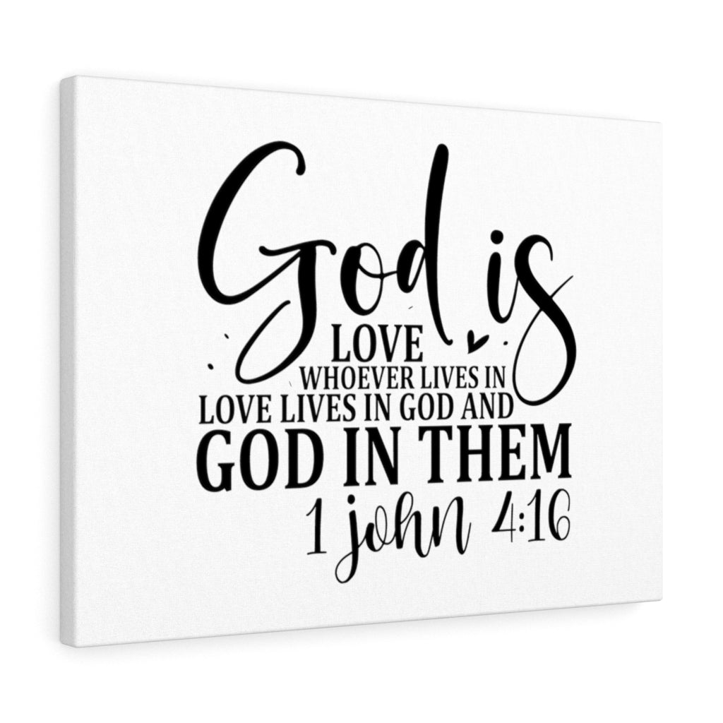 Scripture Walls God In Them 1 John 4:16 Bible Verse Canvas Christian Wall Art Ready to Hang Unframed-Express Your Love Gifts