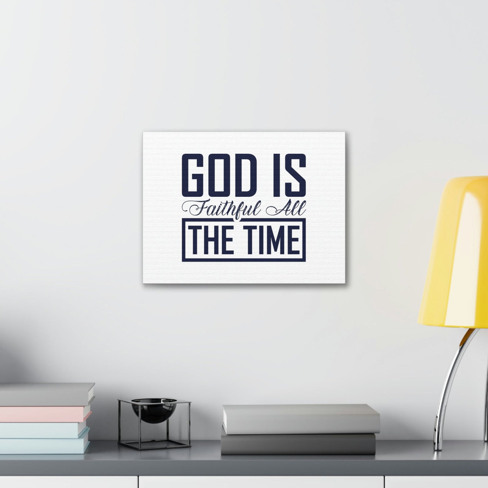 Scripture Walls God Is Faithful 1 Corinthians 1:9 Rectangle Christian Wall Art Bible Verse Print Ready to Hang Unframed-Express Your Love Gifts