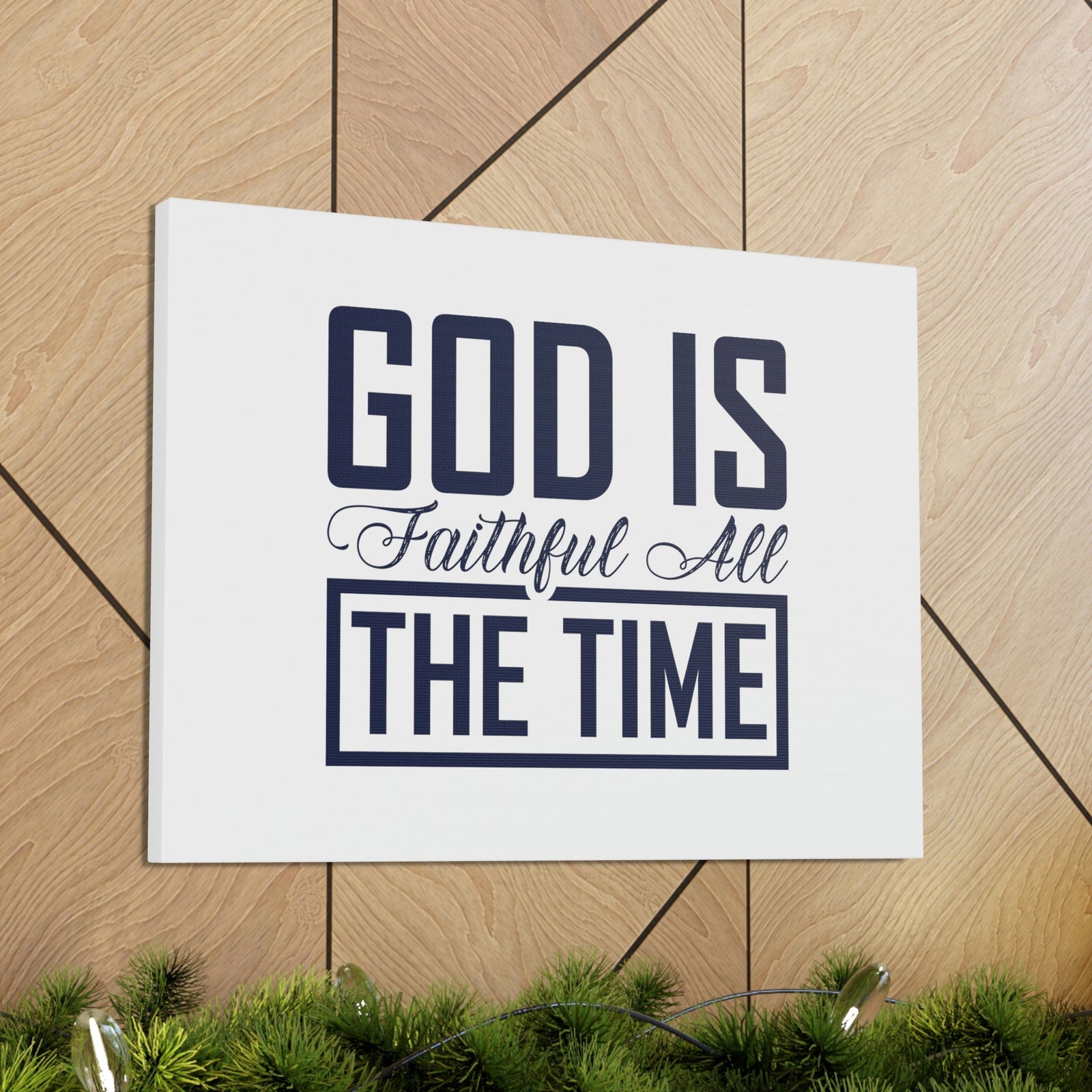 Scripture Walls God Is Faithful 1 Corinthians 1:9 Rectangle Christian Wall Art Bible Verse Print Ready to Hang Unframed-Express Your Love Gifts