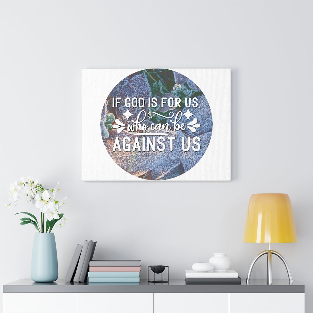 Scripture Walls God Is For Us Bible Verse Canvas Christian Wall Art Ready to Hang Unframed-Express Your Love Gifts